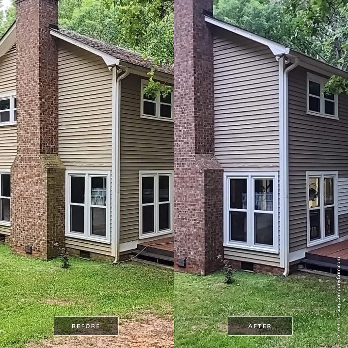House Wash using cleaner by Power Wash Masters LLC