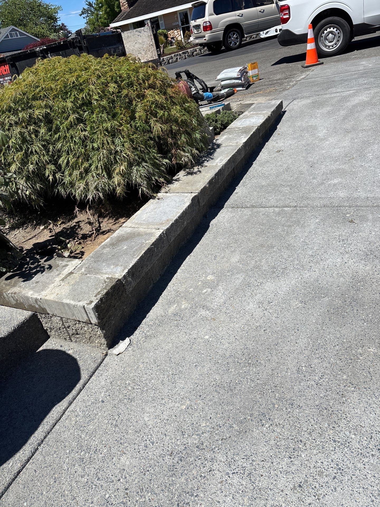 Concrete Patio & Driveway Renovation with Retaining Wall | Seattle  by Jireh Asphalt & Concrete Inc 