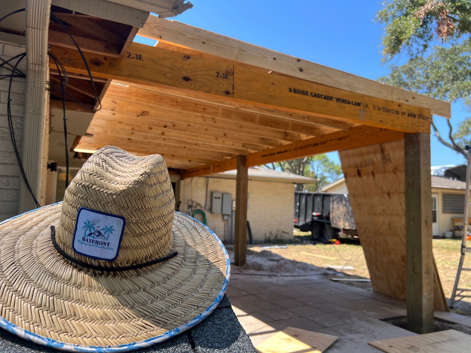 Patio? We got you Covered! by Bayfront Roofing and Construction