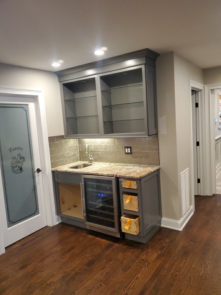 Kitchen Cabinets Refinished in Kendall Charcoal HC-166  by Spectrum Painting, LLC