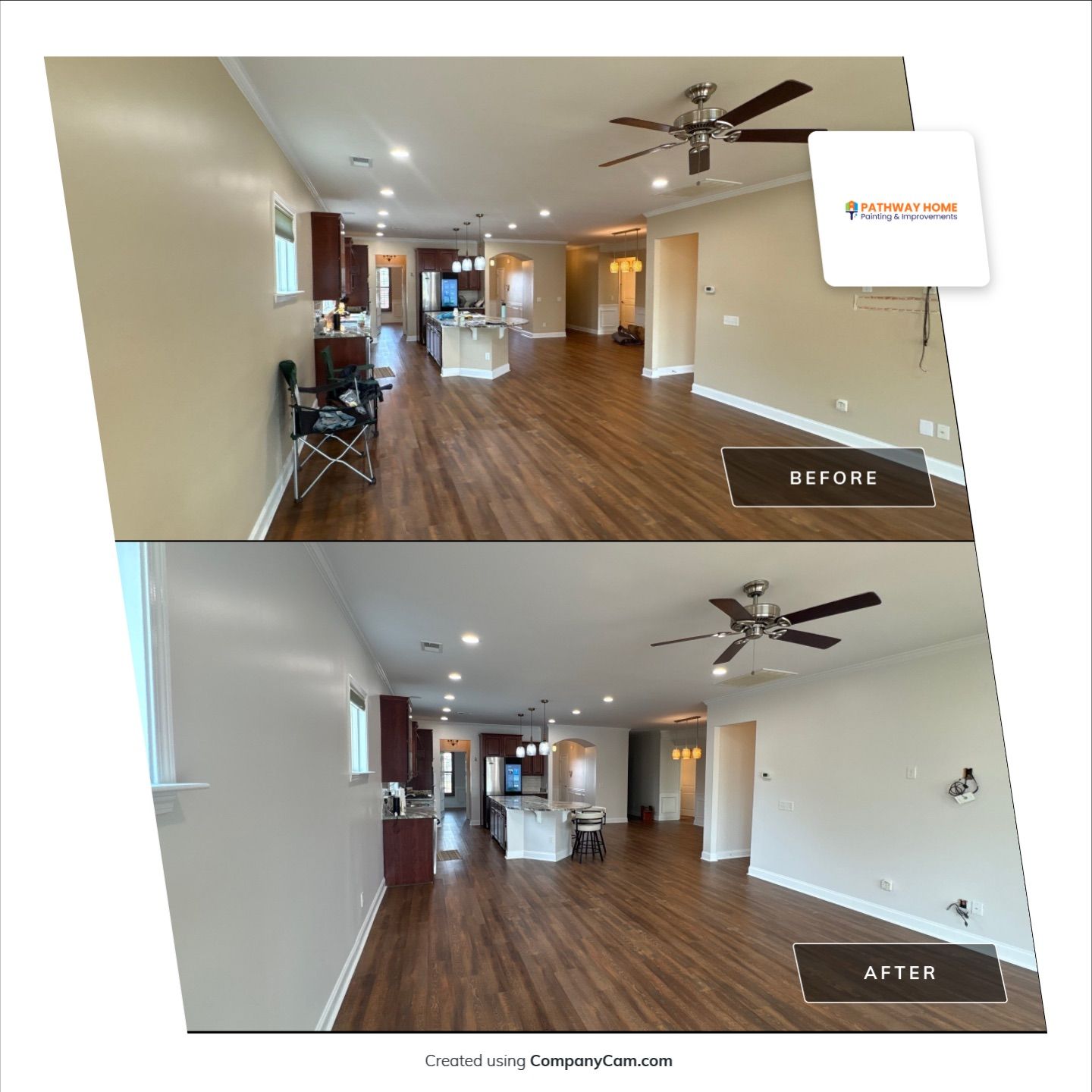 From Concern to Comfort: A Full Interior Transformation Done Right by Pathway Home Painting & Improvements