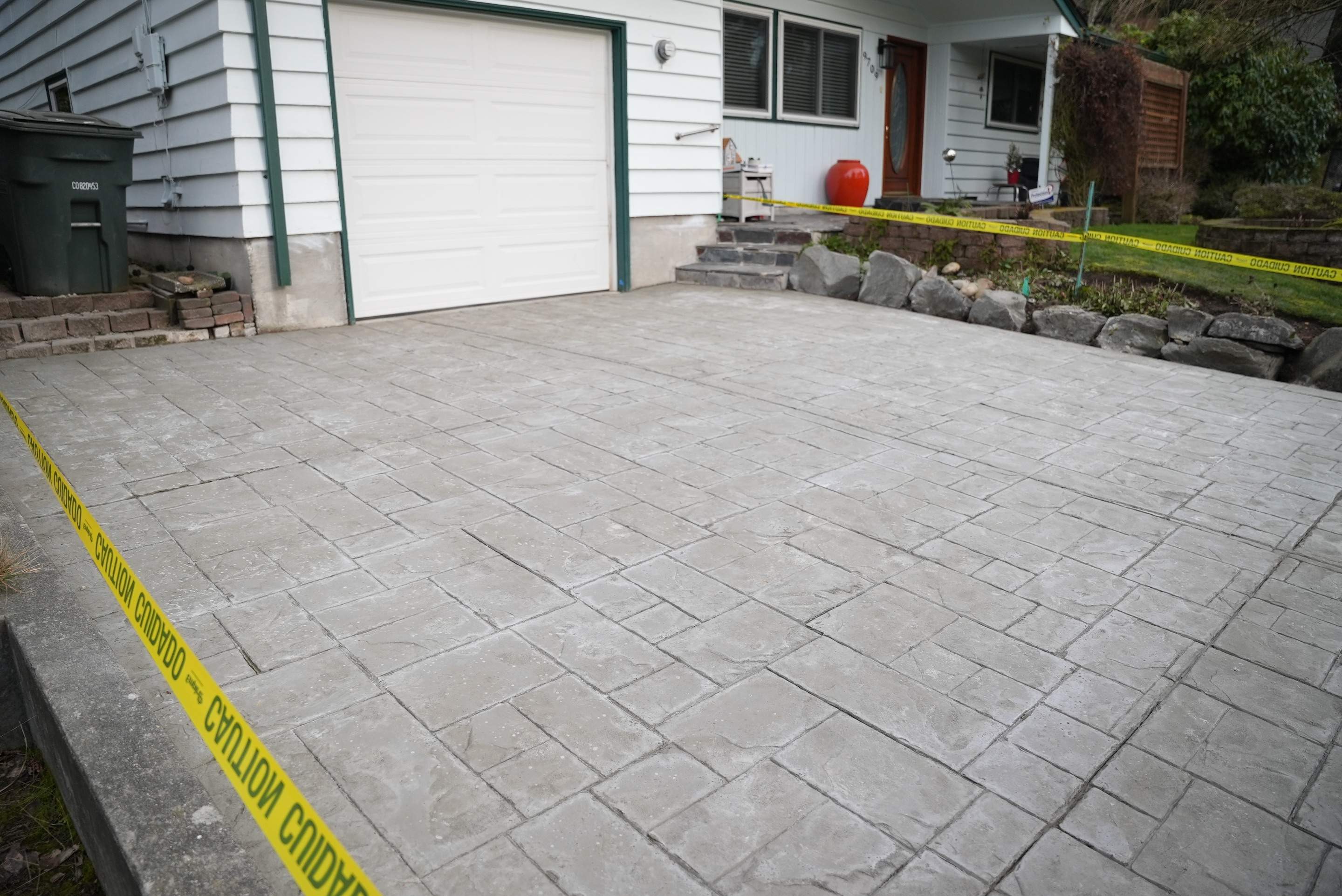 Stamped Concrete Patio and Driveway | Edmonds  by Jireh Asphalt & Concrete Inc 