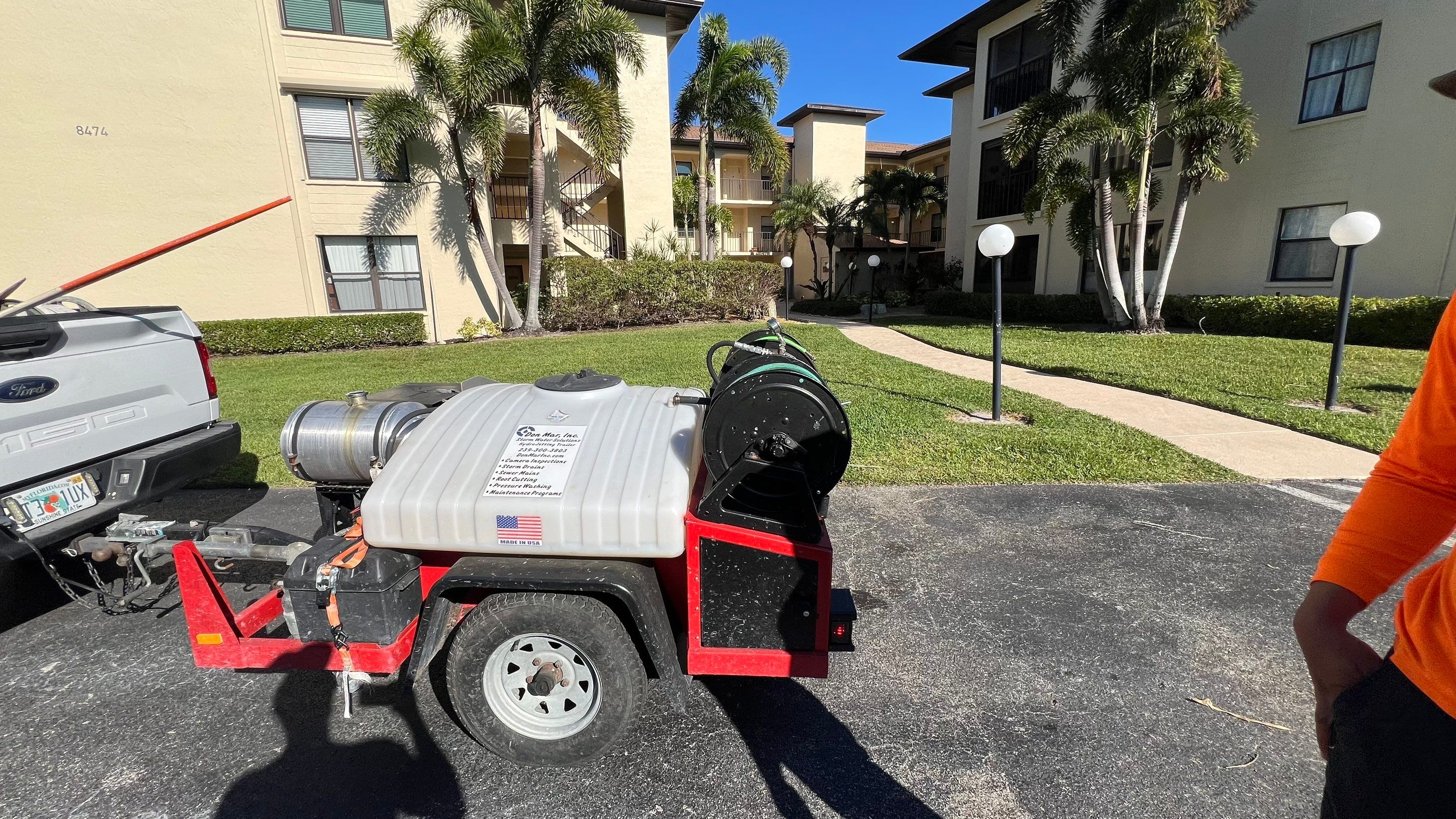 Condo Gutter System Jetting by Don Mar, Inc. Storm Water Solutions