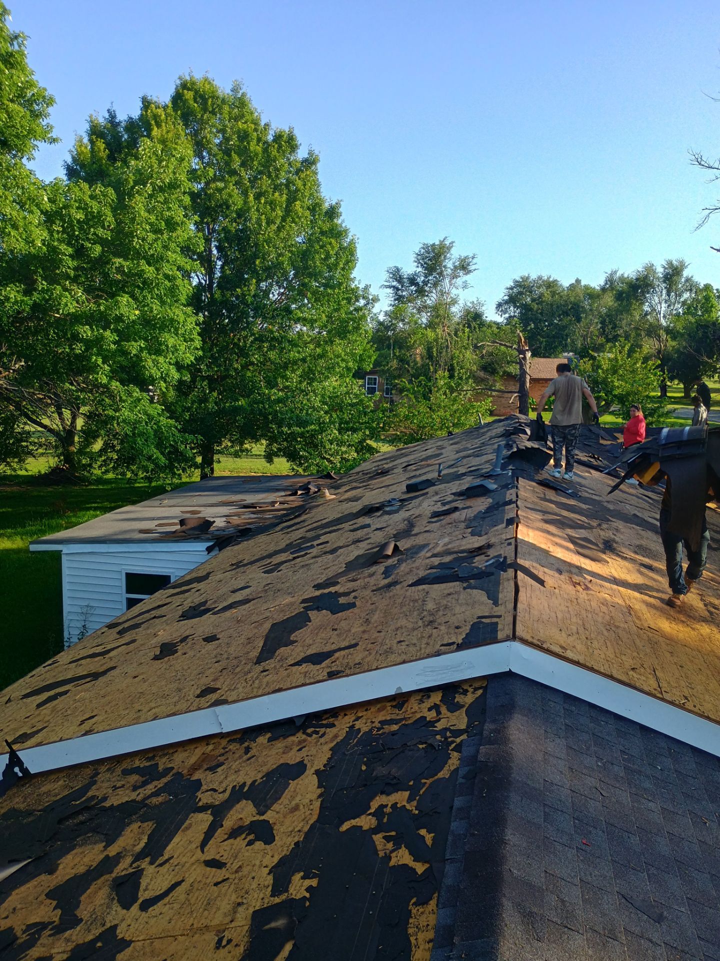 Storm Damage Restoration and Complete Roof Replacement in Pauls Valley by BANA Roofing and Solar Supply
