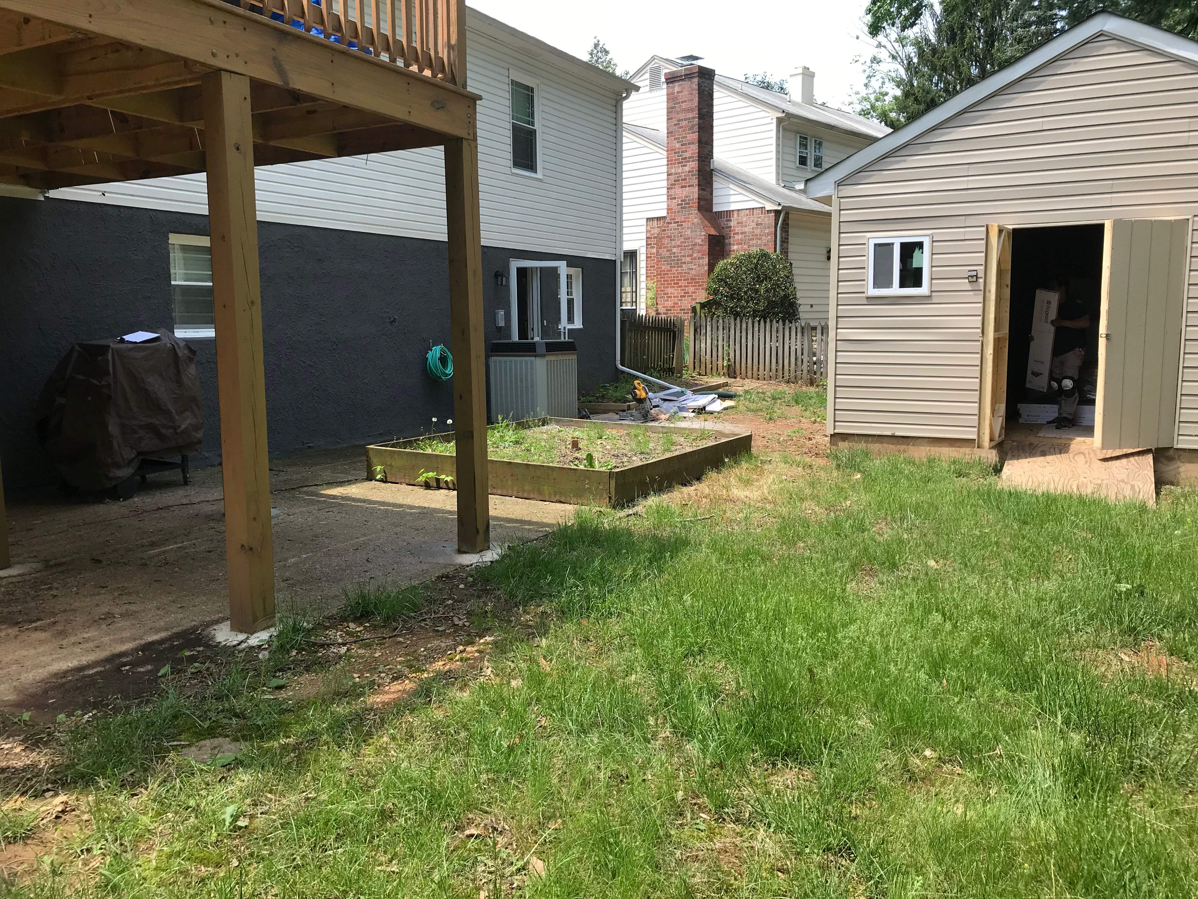 Exterior Repair using Concrete Pad/ walkway by Alpha Design Services