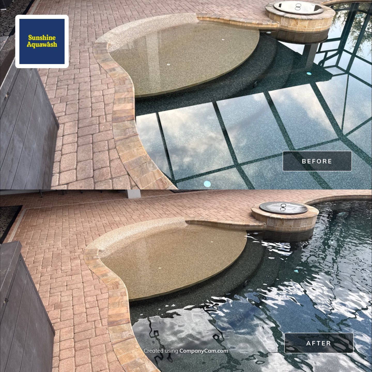 Tile Roof, Paver Pool Deck & Flowerbed Curbing Cleaning | Winding River Bradenton, FL Transformation by Sunshine AquaWash