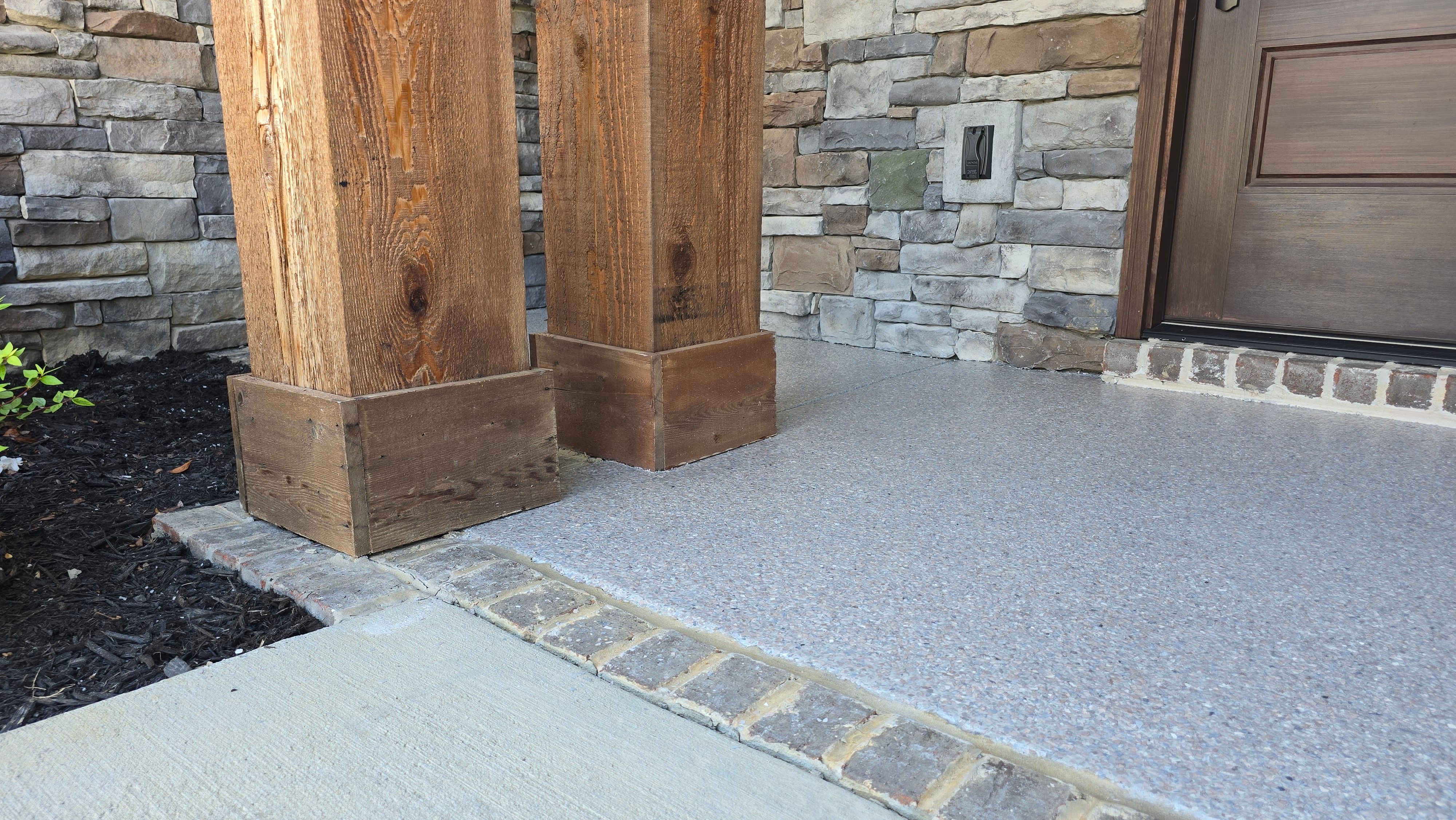 Porch & Patio Completed Using Obsidian & Pumice by Elite Floor Solutions