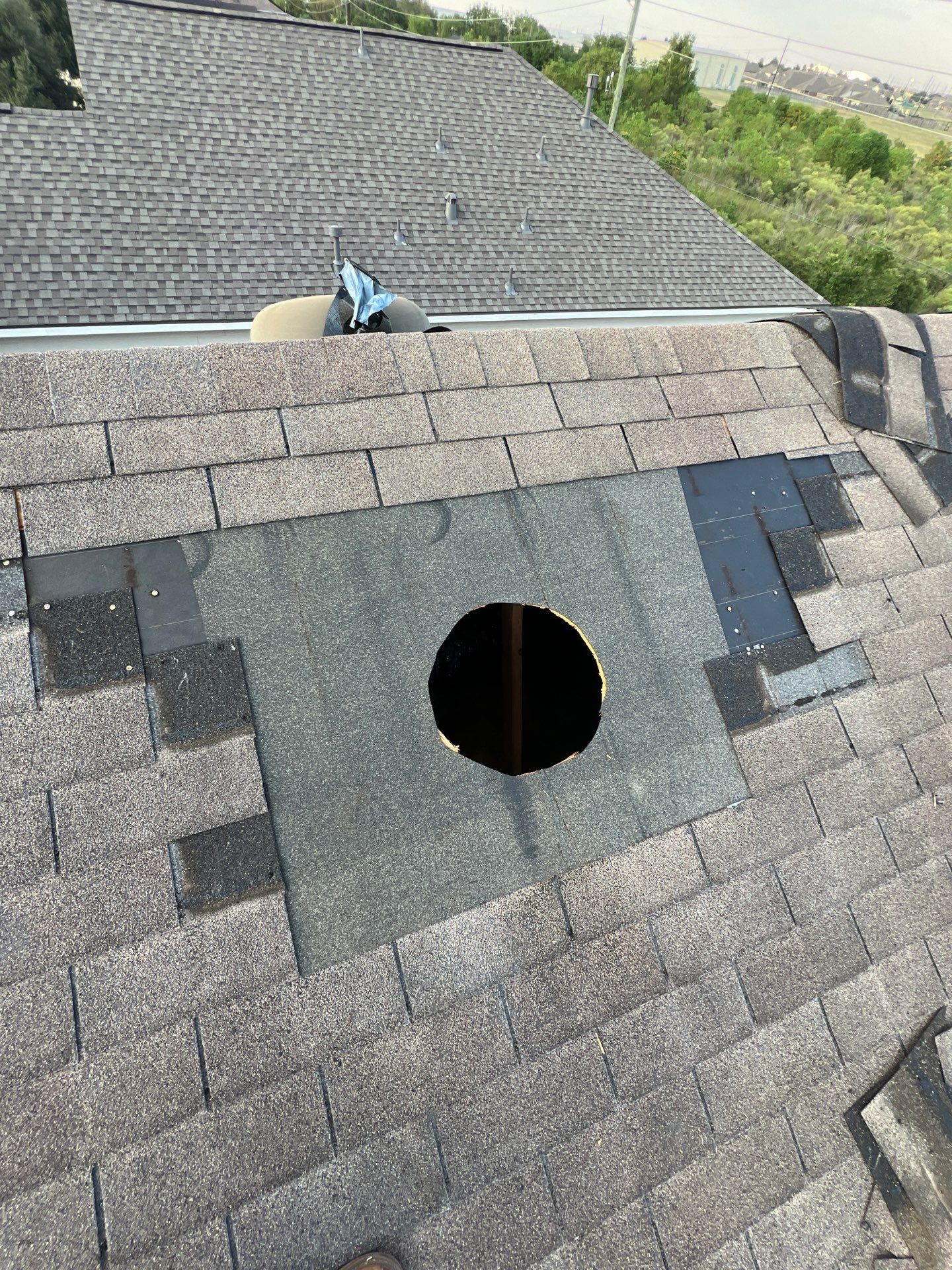 Hail Damage using Owen's Corning Duration (Lifetime) Shingles by Roof Repair Company