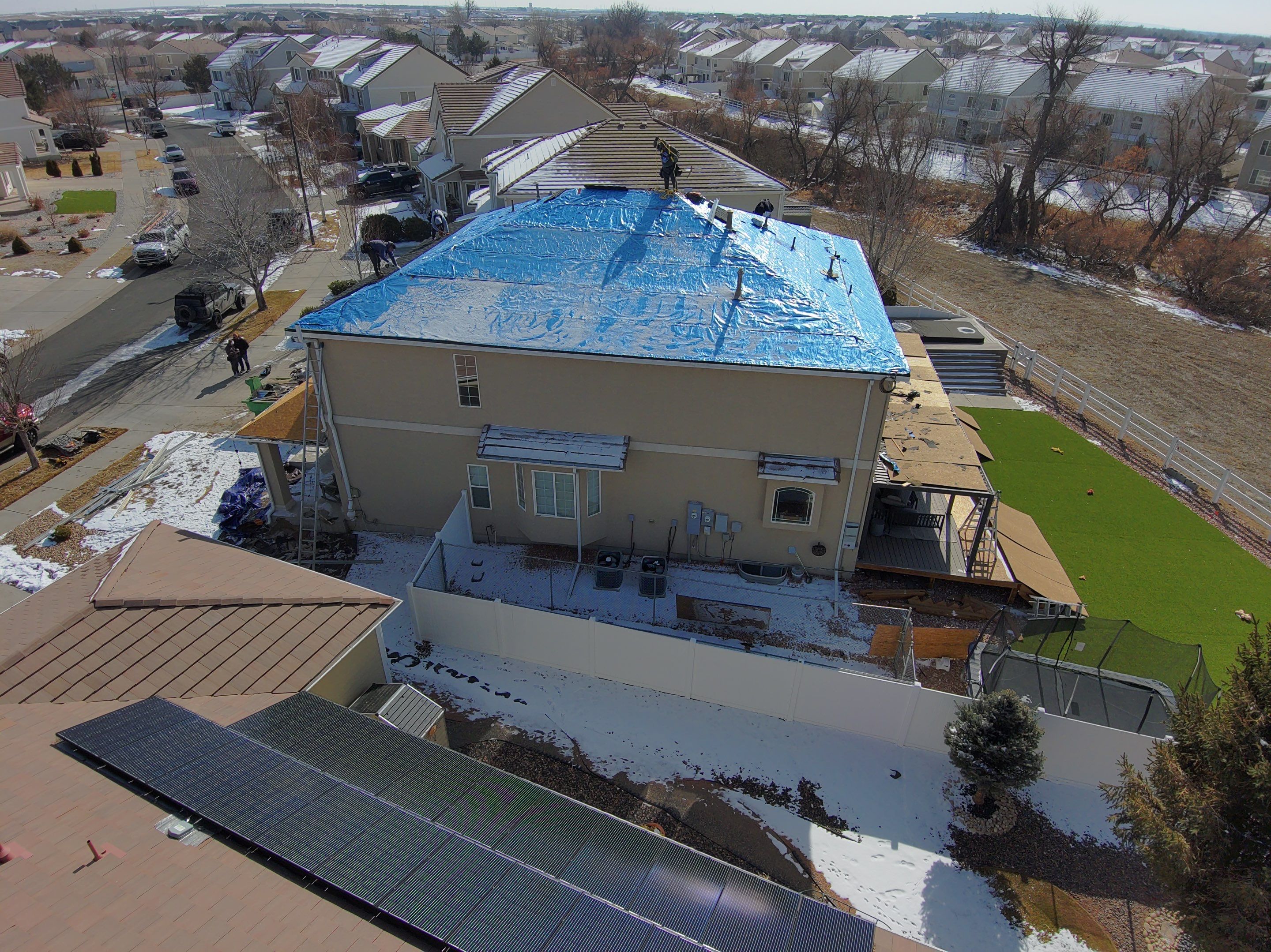 Residential Roofing Installation using Stone Coated Steel Cottage Shake by Blue Peaks Roofing LLC 