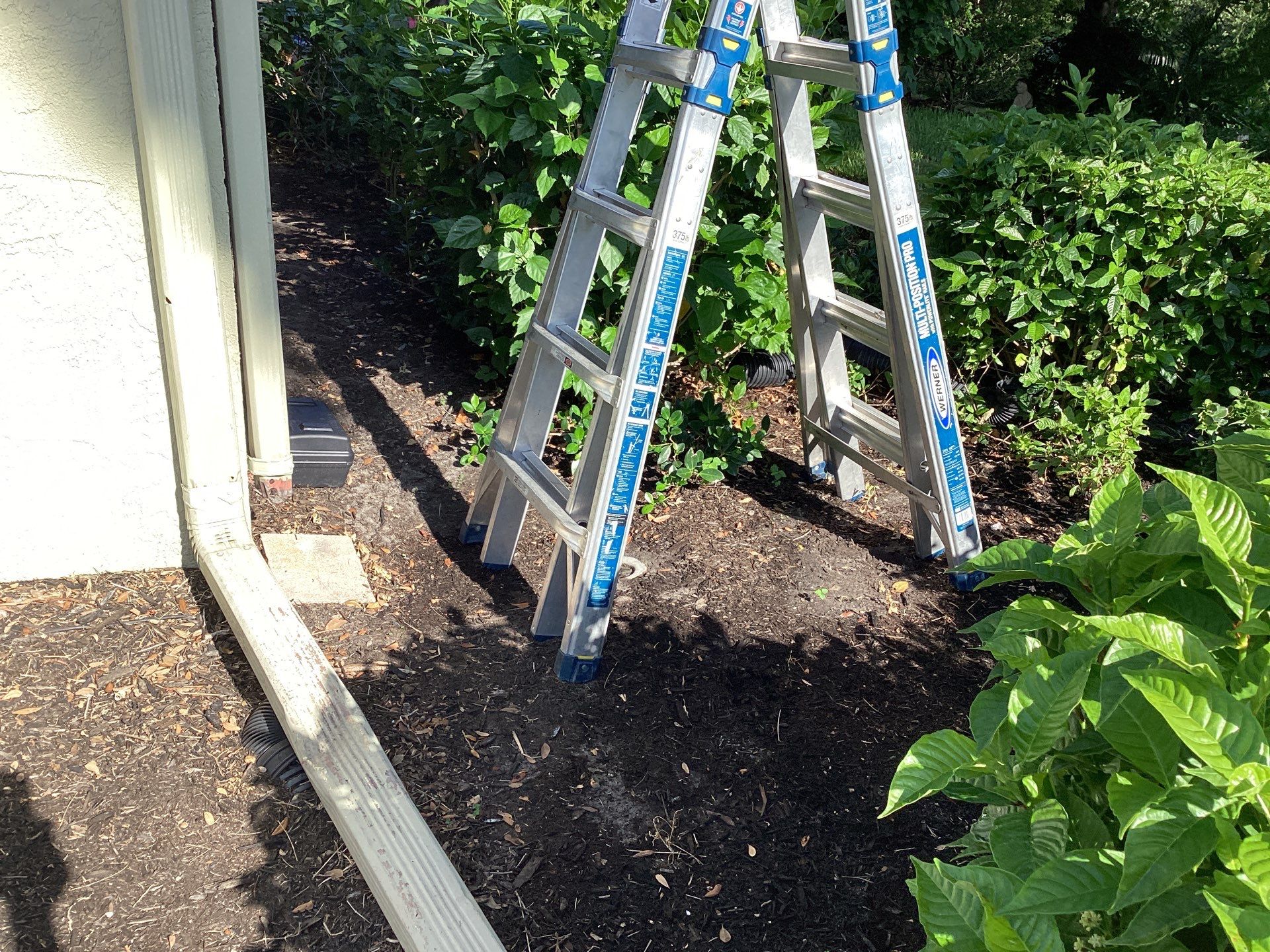 White Gutter Installation in Sarasota FL by Gutter Professors