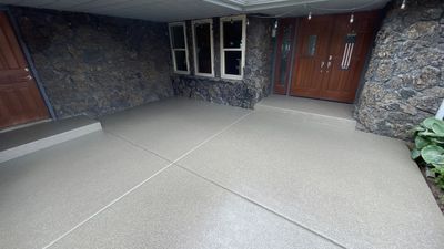 Patio Transformation using Rockford 1/8" Flake