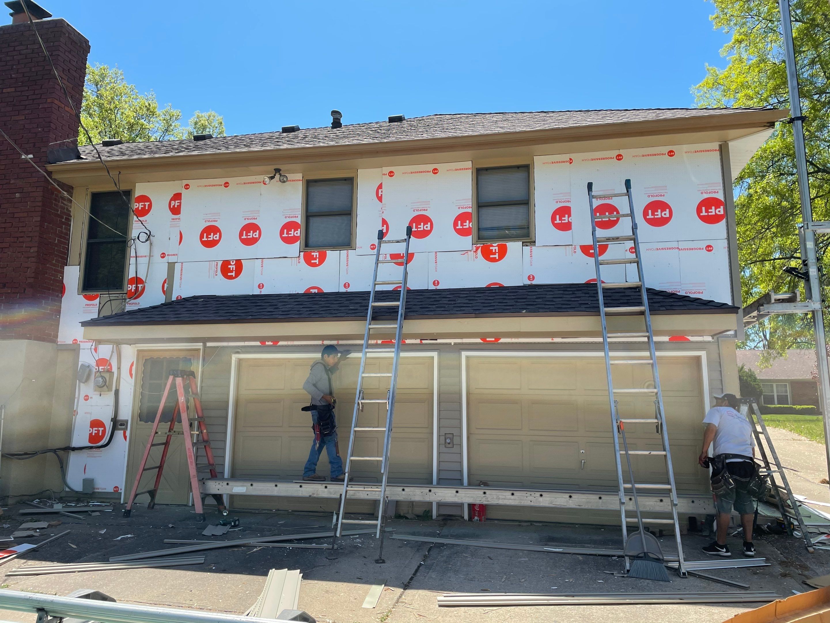 Residential Roofing Installation and adding our Premium Point  by EEC  Windows, Siding & Roofing 