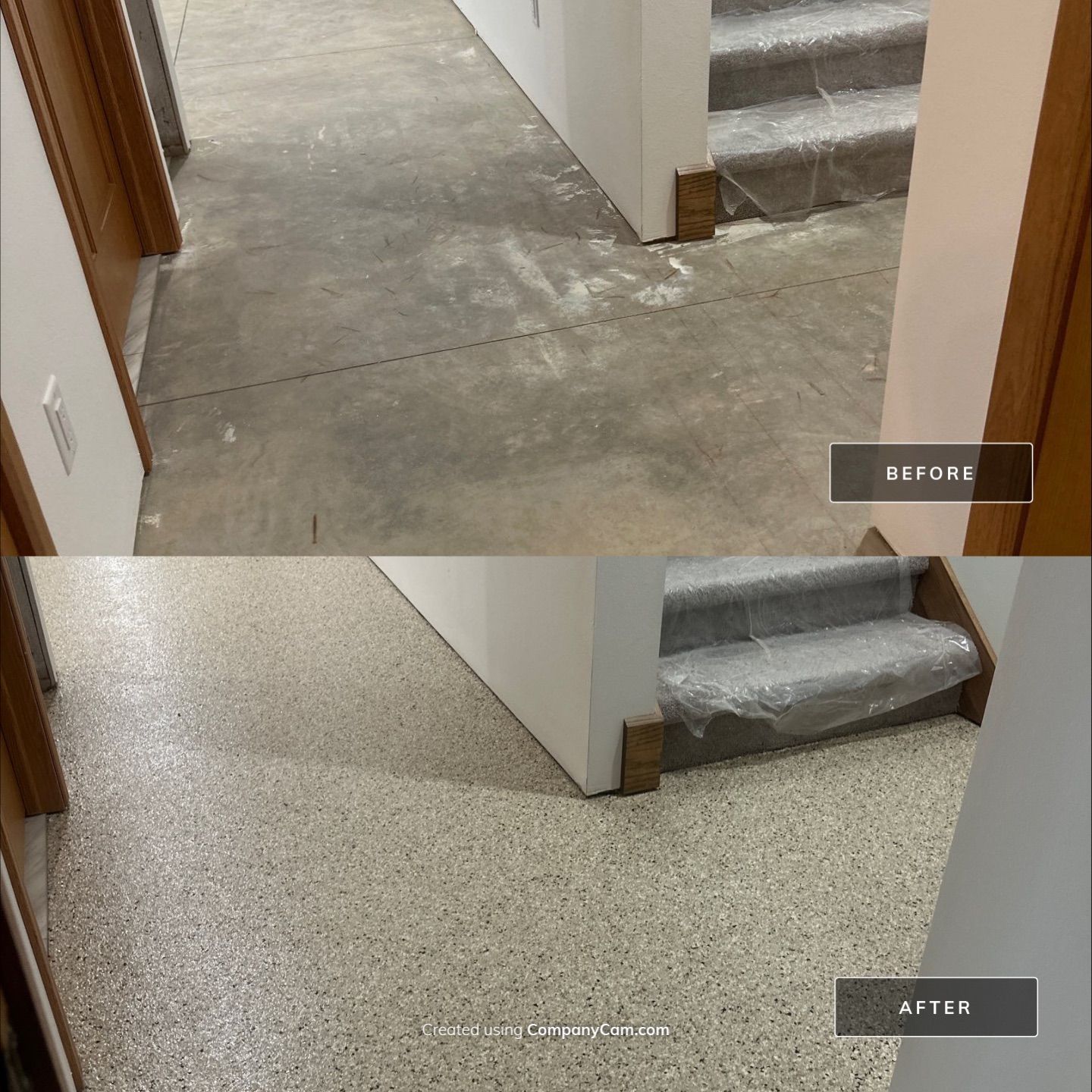 Barndominium Flake Coating and Concrete Floor Finishing in Greenfield by Revival Concrete Coatings
