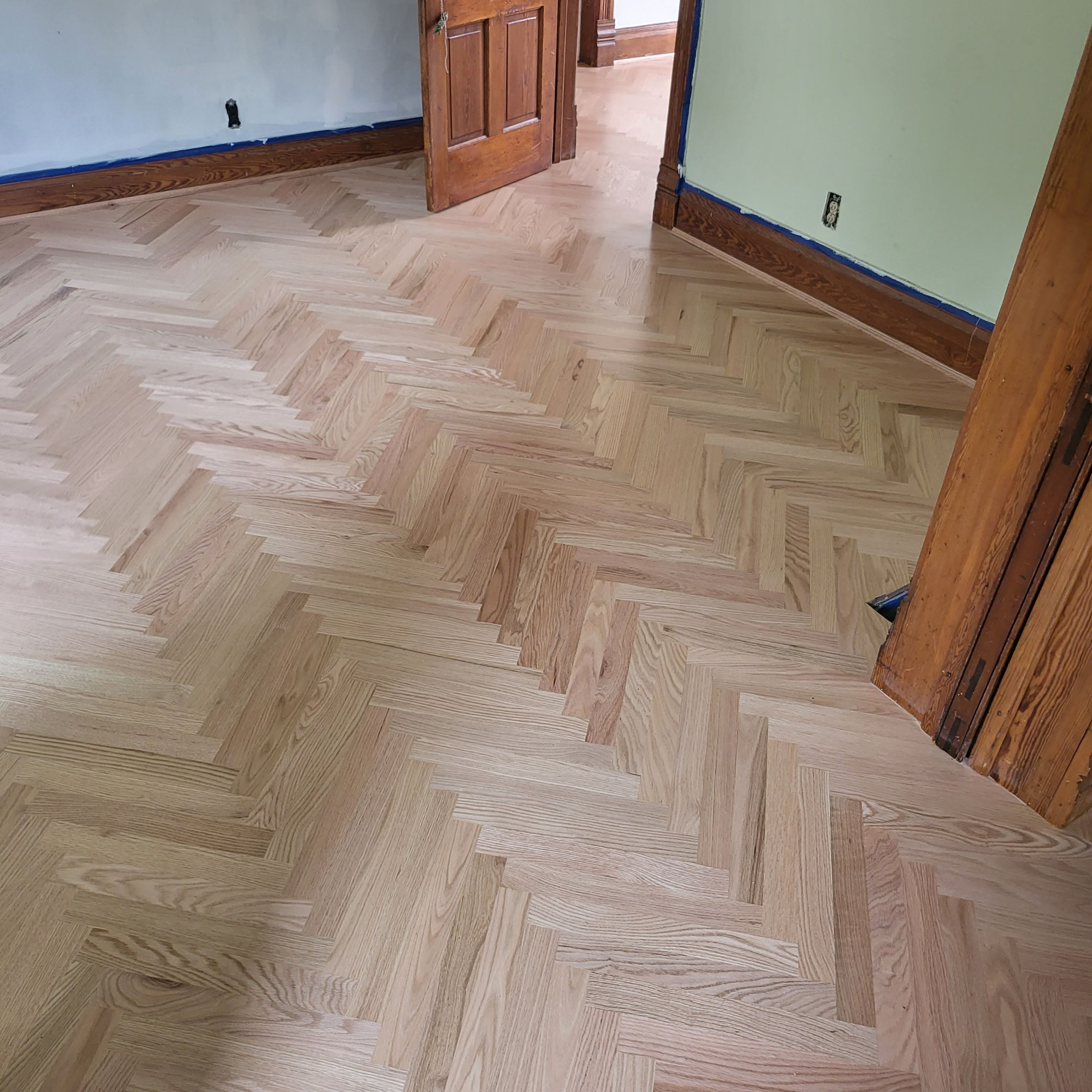 Historical herringbone by Ann Arbor Hardwoods 