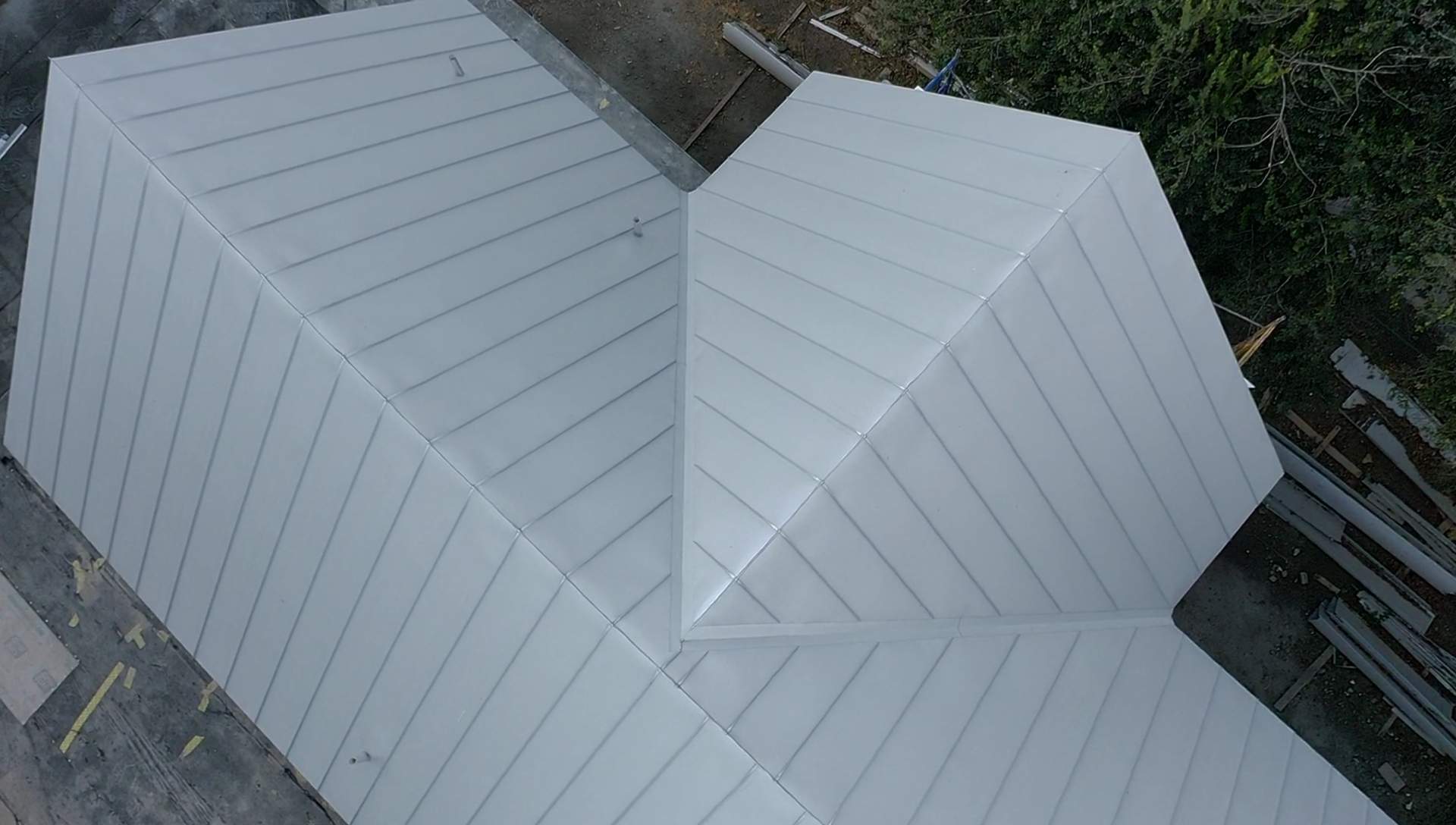 Residential Metal Roof Installation using McElroy Metal by Premier Roofing and Contracting