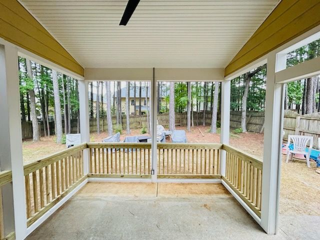 Custom Screen Porch Installation with Beadboard Ceiling in Apex by The Remodeling Company