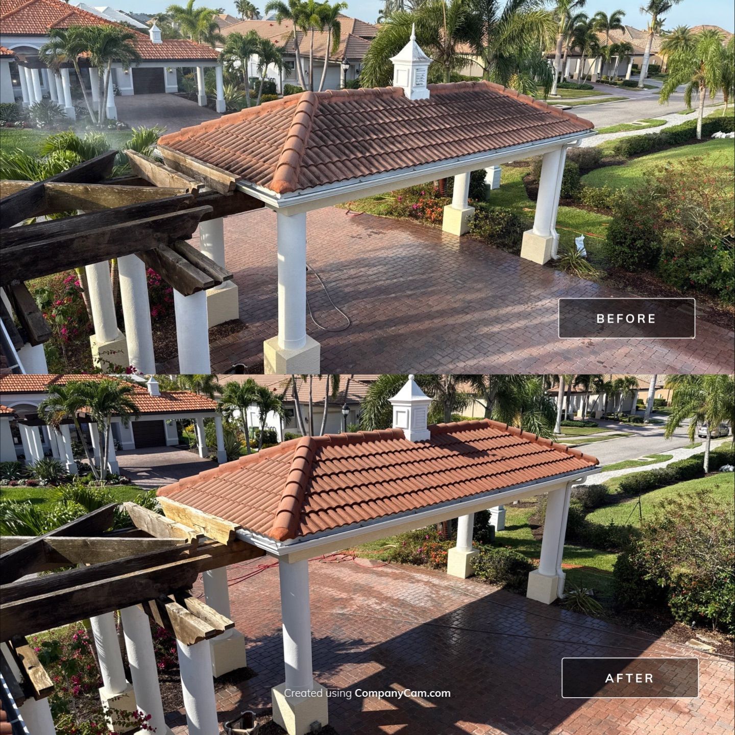Roof Cleaning & Gutter Brightening | The Inlets Community | Manatee River | Bradenton, FL by Sunshine AquaWash