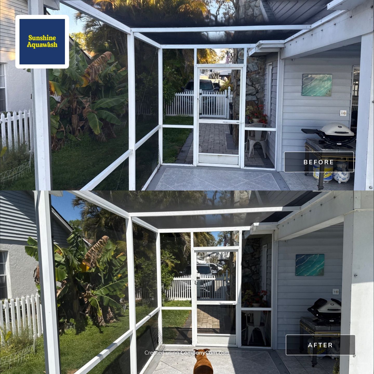 🏡 From Green to Clean! 🌊 Epic House & Pool Cage Cleaning on the Manatee River | Ellenton, FL 💦 by Sunshine AquaWash