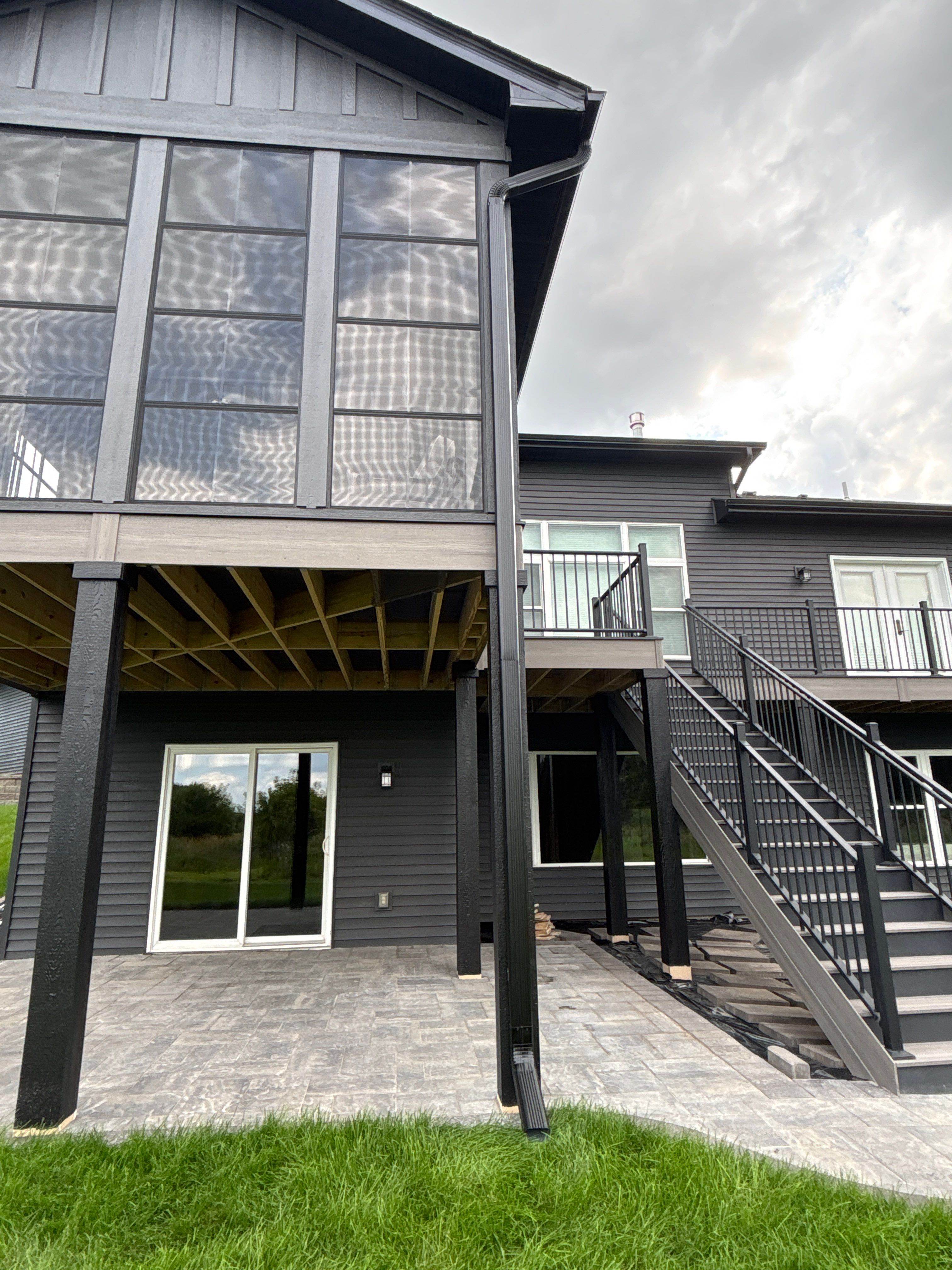 5-Inch Black Seamless Gutter Installation – Ham Lake, MN by Next Level Seamless Gutters / Exteriors Inc.