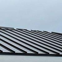 .032 Aluminum 1.5" Mechanical Seam Dark Bronze  by Total Roofing System The Metal Roof Experts