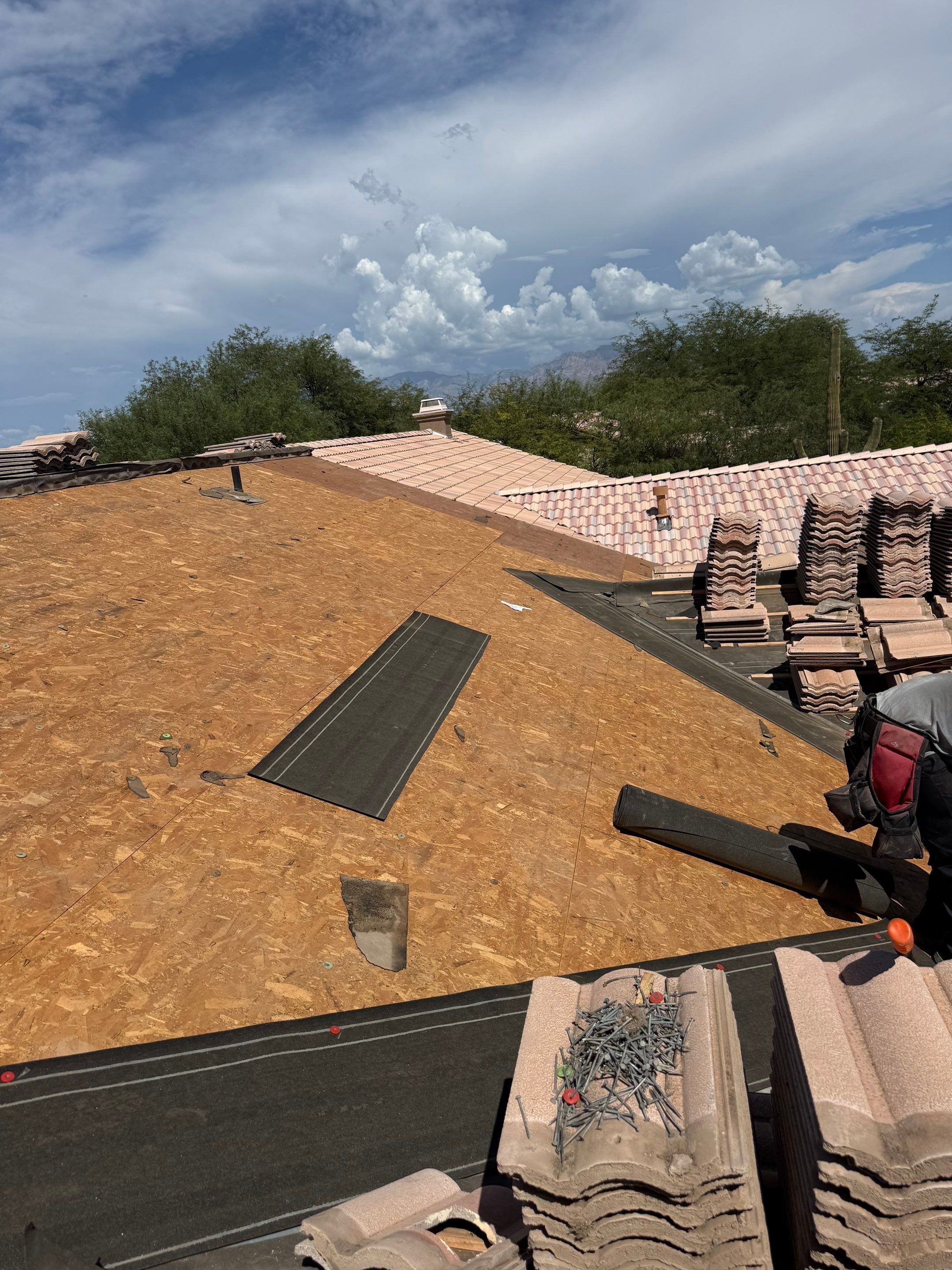 Concrete Tile Roof Repair and Underlayment Replacement in Marana by West Coast Roofing AZ