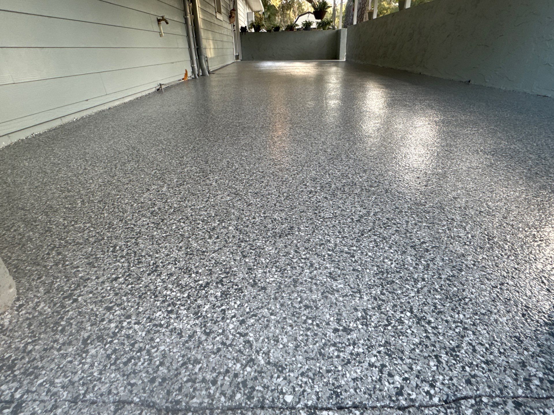 Carport in Chiefland, FL in Slate Stone by Cross Creek Concrete Coatings