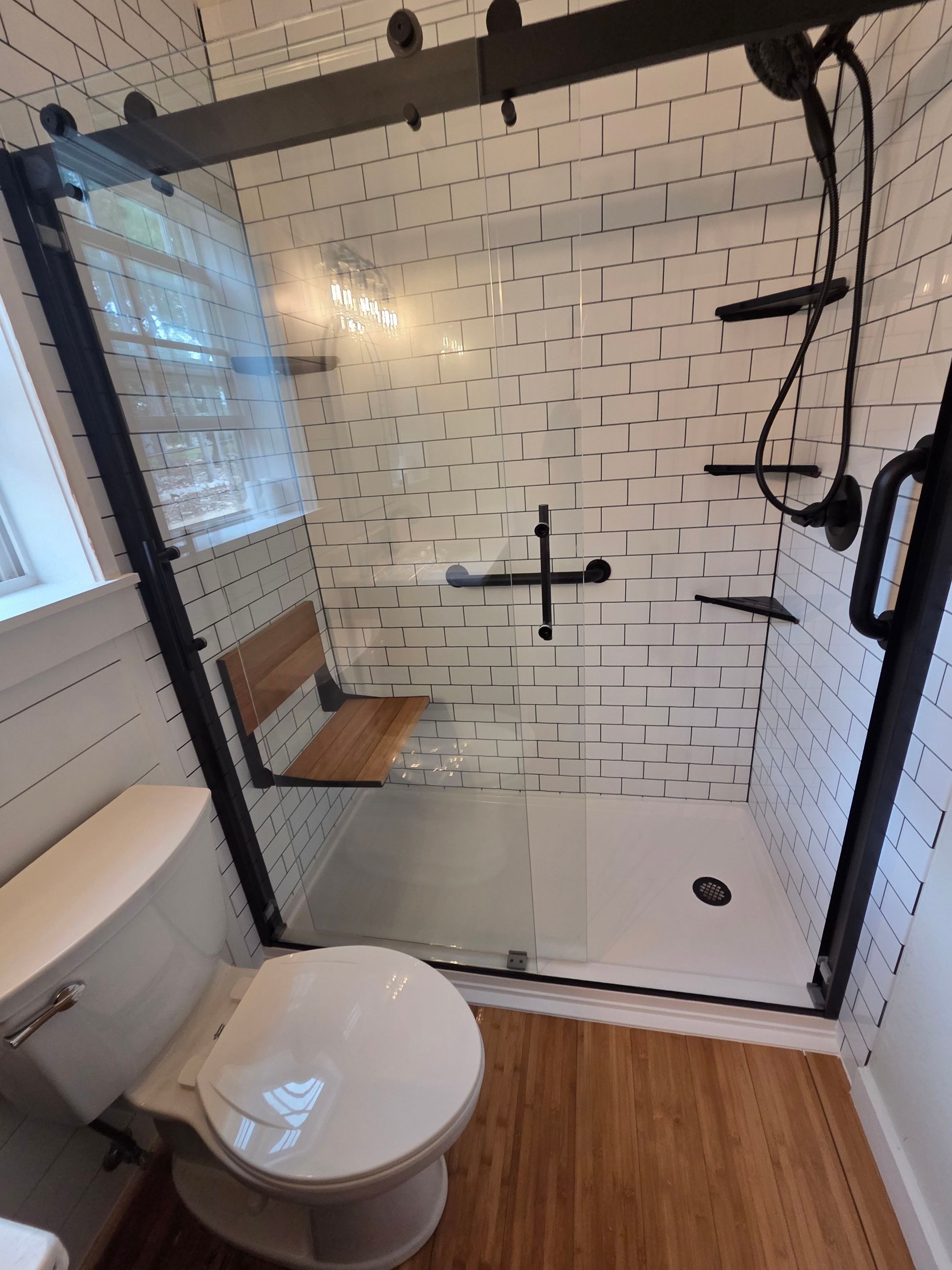 Fredericksburg Tub-to-Shower Conversion Designed for Aging in Place by Legacy Bath and Kitchen 