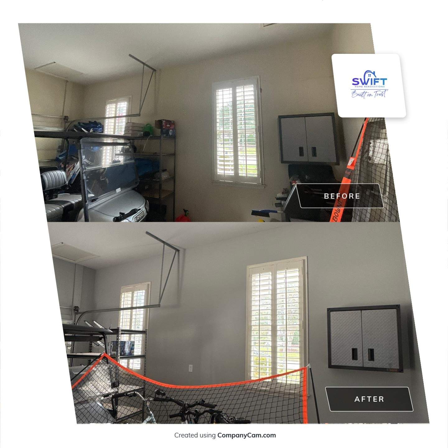 Garage Interior and Door Painting Update in Woodstock by Swift Home Renovations