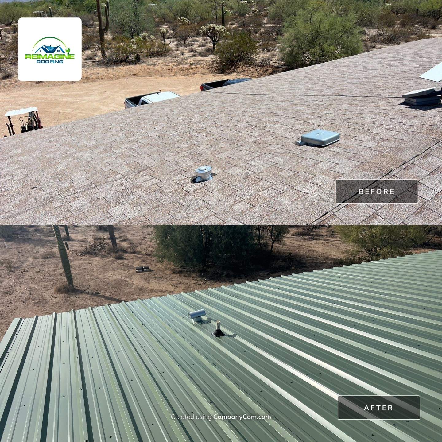 Sage Green Exposed Fastener by Reimagine Roofing