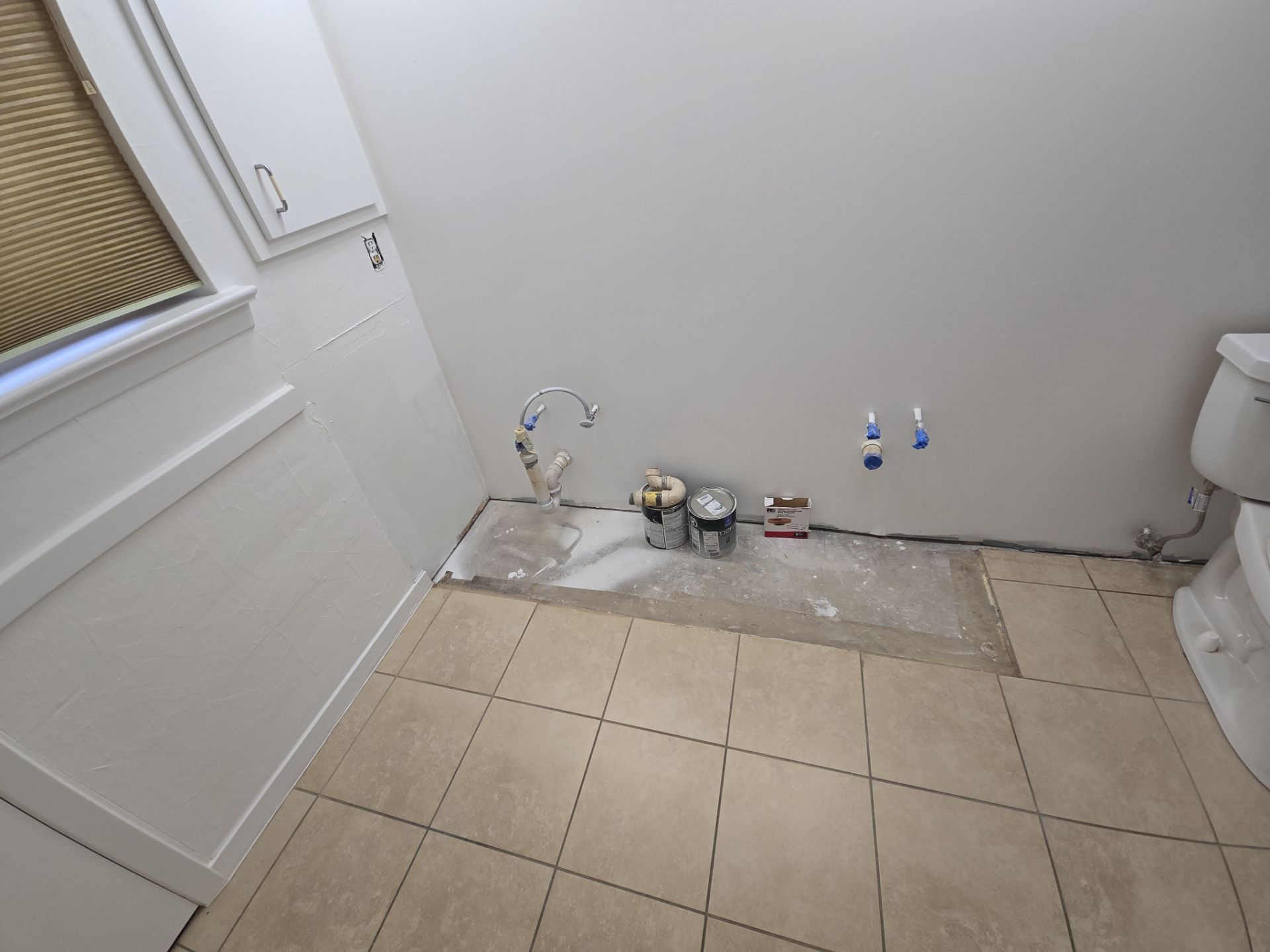 Reconstruction of bathroom after mold remediation by SLM General Contractors & Roofing