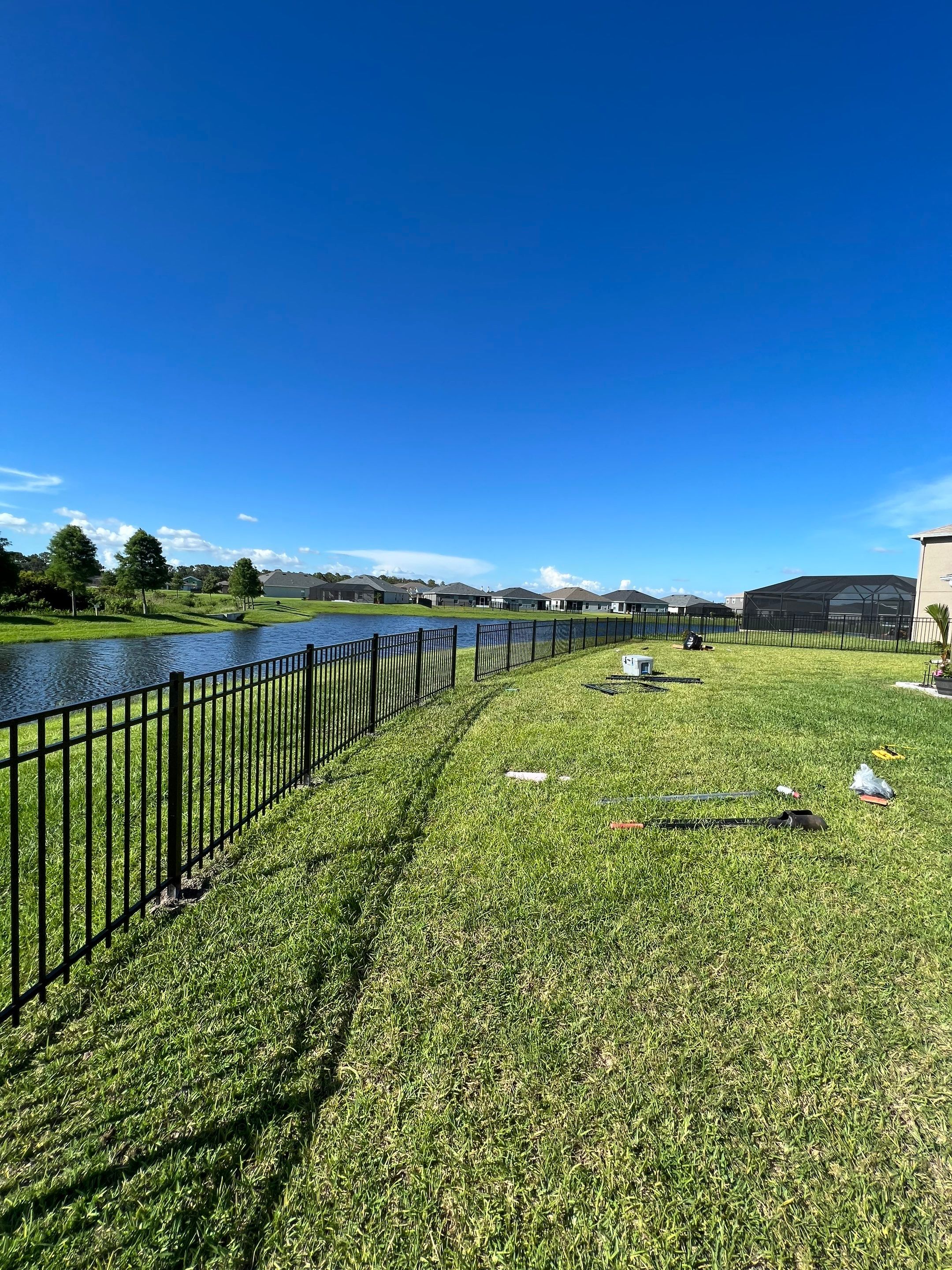 Parrish, FL 4ft. Tall 3-Rail Black Aluminum Fence by Asap fence and gates, LLC