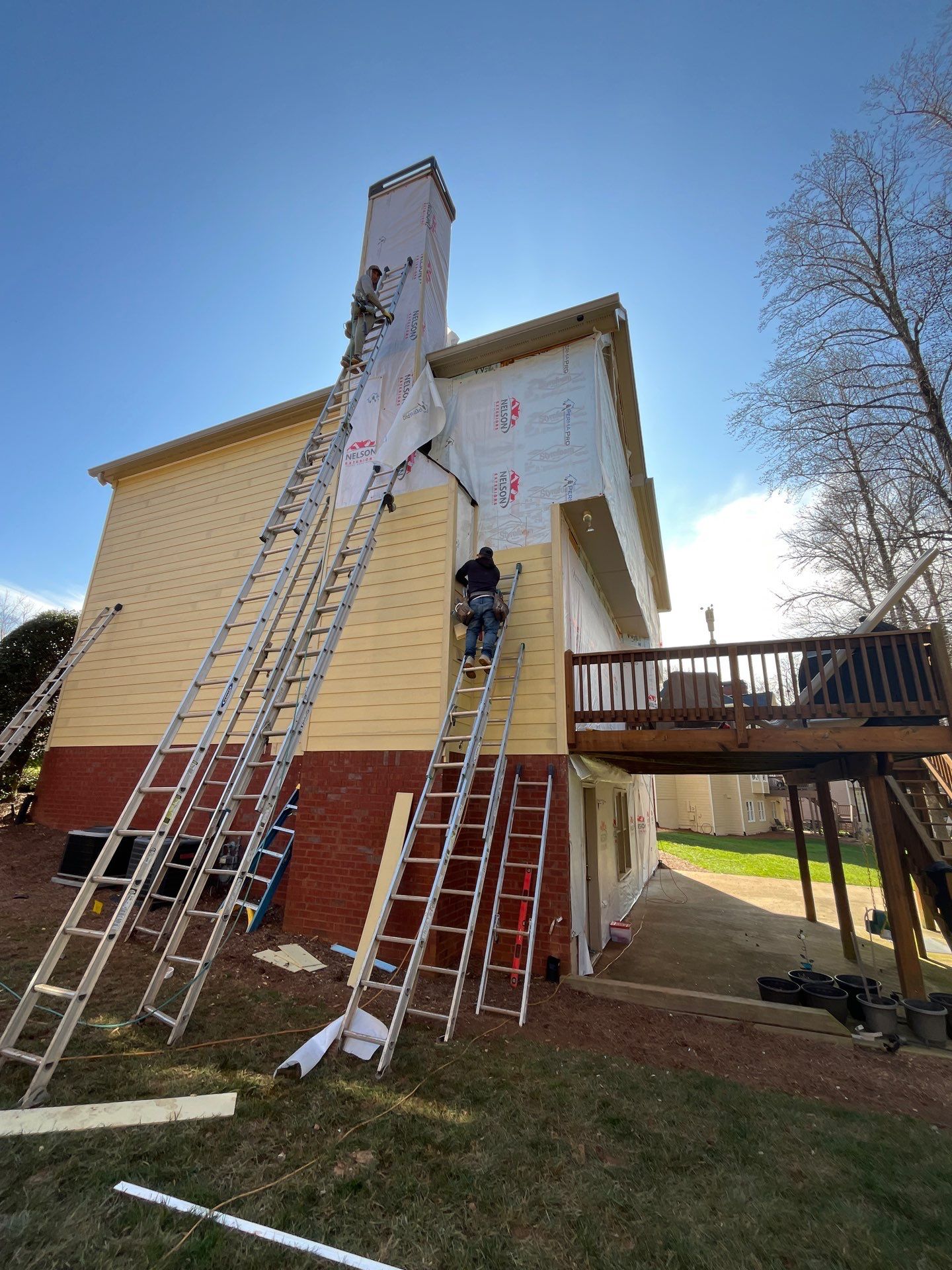 James Hardie Siding Replacement, Rotten Wood Replacement, Exterior Painting, and Front Porch Column Replacement by Nelson Exteriors 