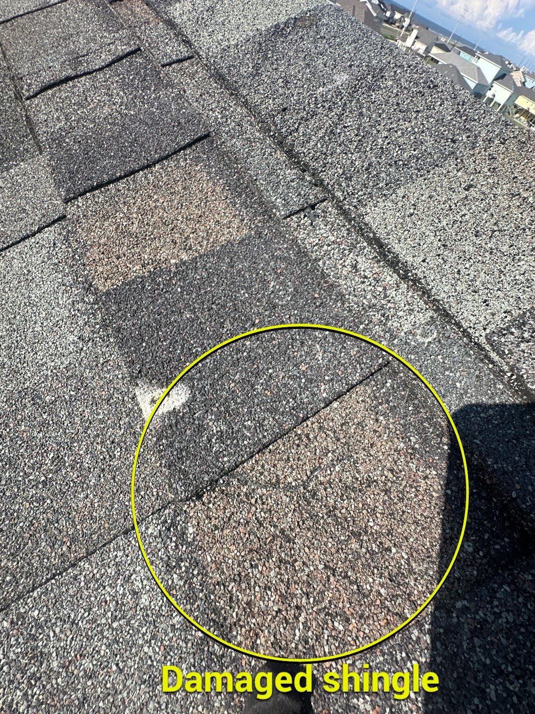 Hail Damage using Owen's Corning Duration (Lifetime) Shingles by Roof Repair Company
