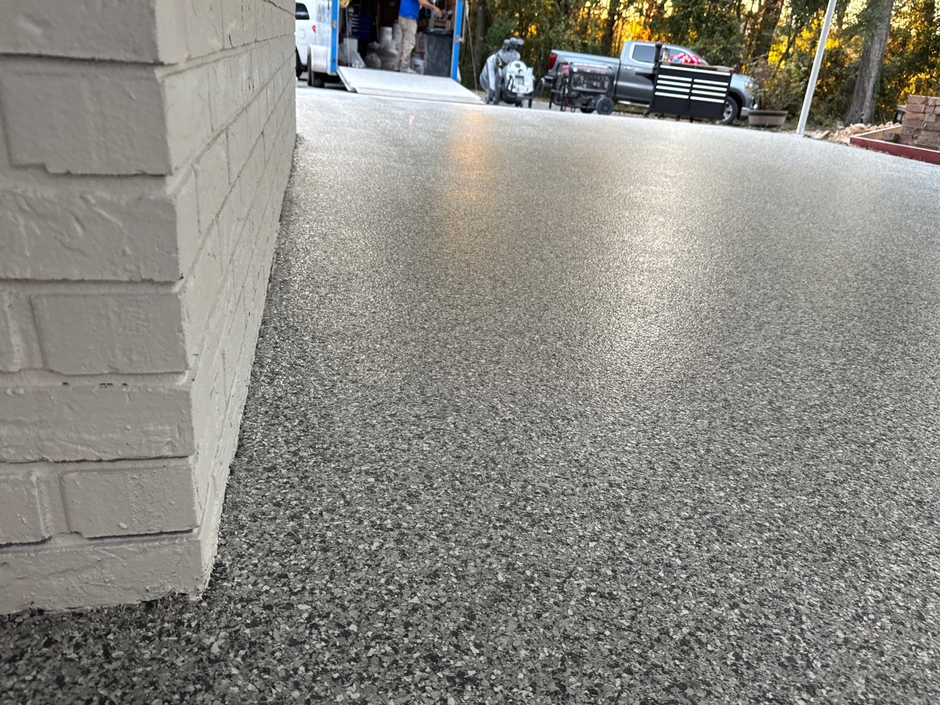Carport in High Springs, FL in Slate Stone by Cross Creek Concrete Coatings