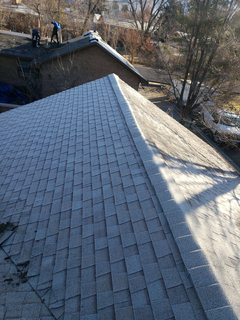 Storm Damaged Roof using GAF Timberline HDZ - Lifetime Shingle by The Roof Doctor