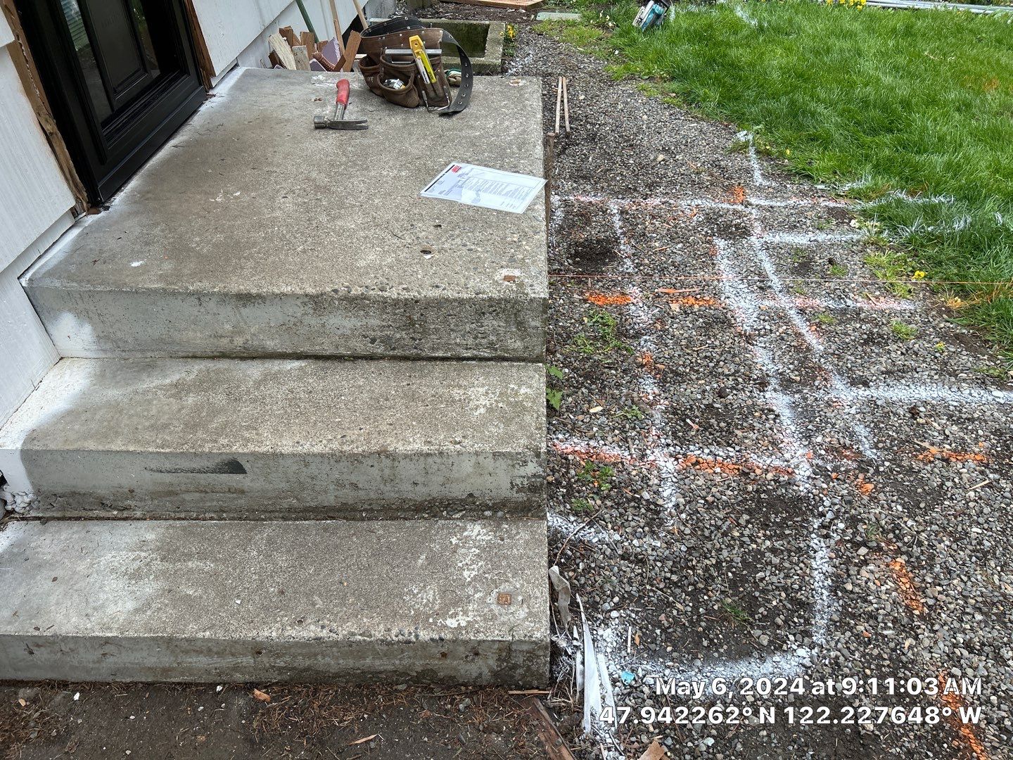 John | Concrete Backyard Walkway by Jireh Asphalt & Concrete Inc 