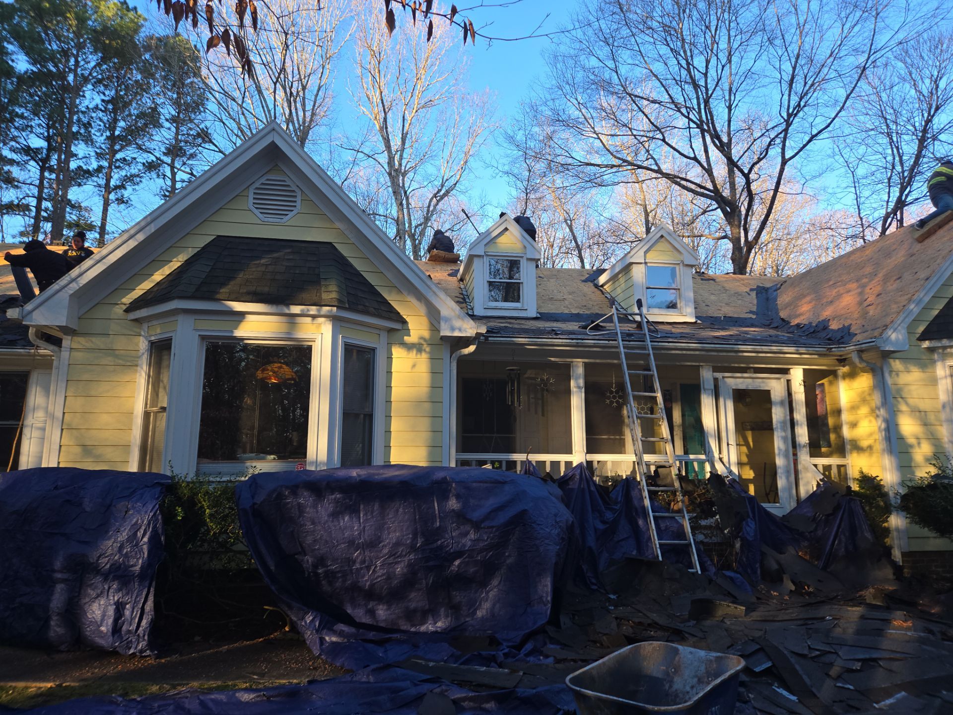 Residential Roof and Skylight Replacement in Wake Forest, North Carolina by Five Oaks Roofing Plus