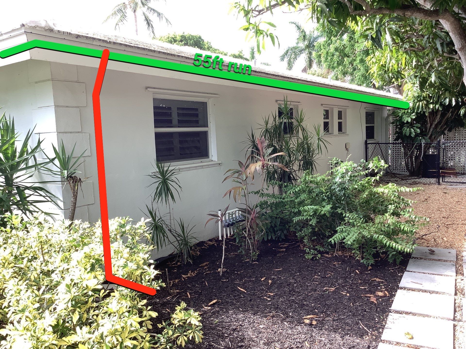 K-Style Seamless Gutter Installation using 3X4 Elbow Downspout in Marco Island, FL  by Gutter Professors