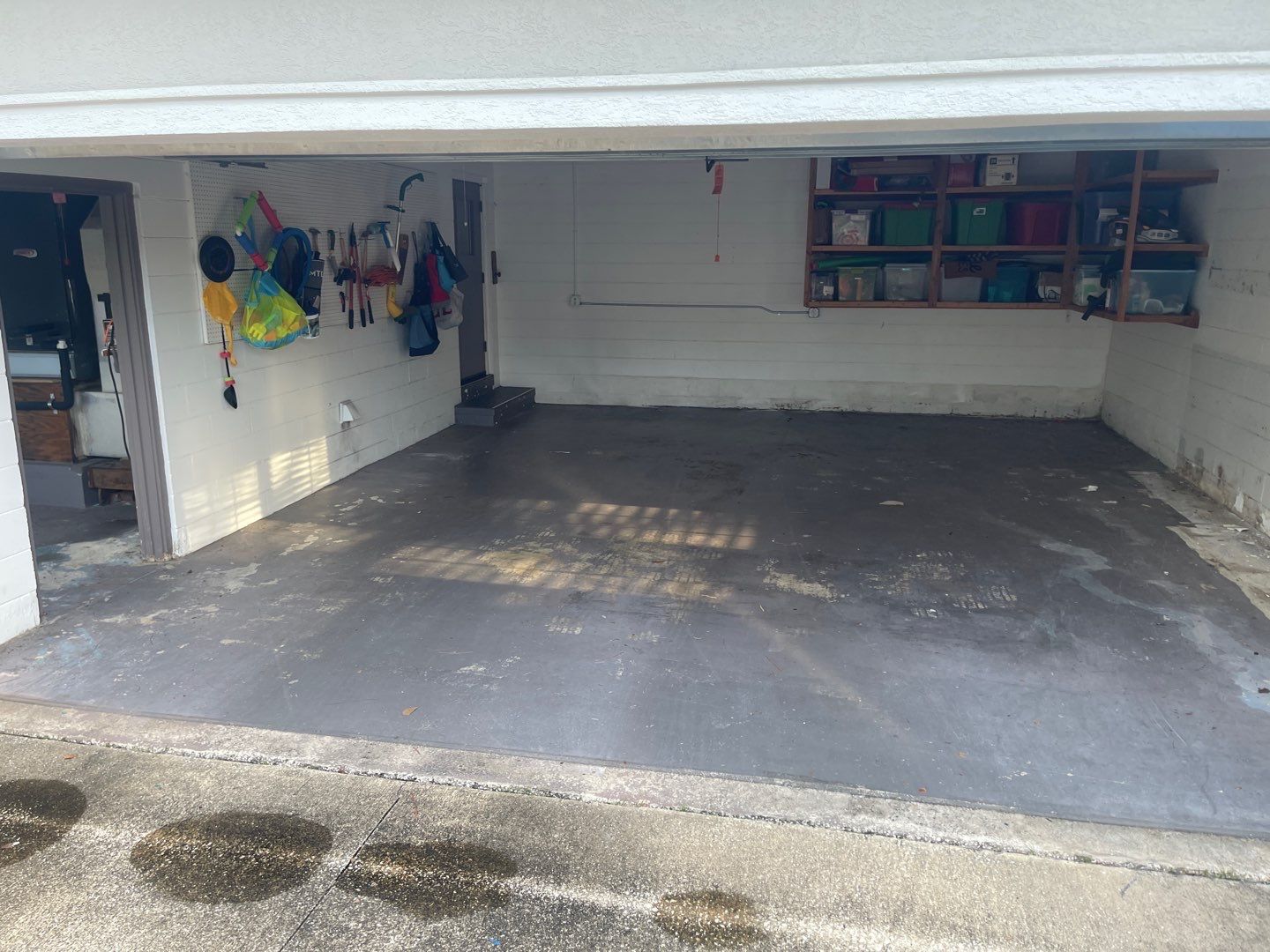 Garage with Cabinets in Gainesville, FL in Mount Everest by Cross Creek Concrete Coatings