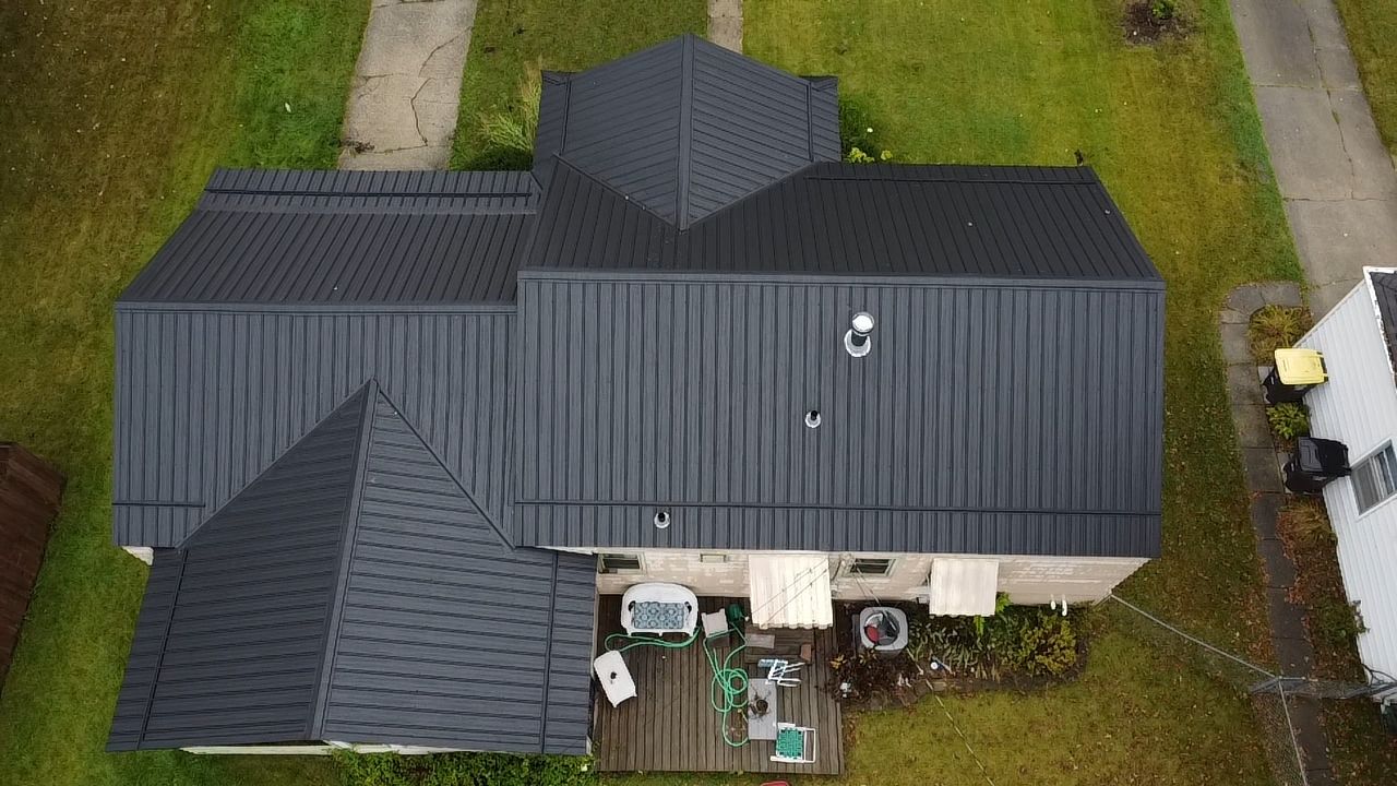 Residential Roofing Installation using Exposed Fastener Metal Roof by 4Ever Metal Roofing