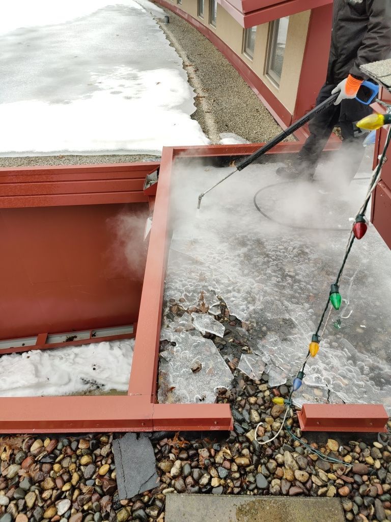 Roof Steaming in Plymouth by Next Level Seamless Gutters / Exteriors Inc.
