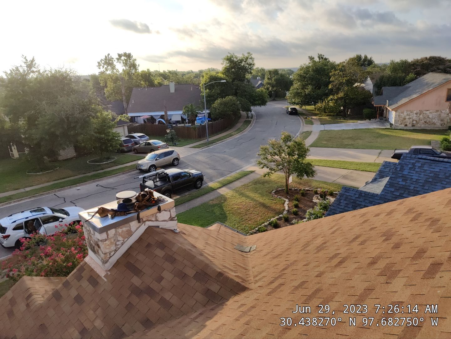 New Roof Installation Of IKO Dynasty Color Brownstone by DeZign Roofing & Exteriors