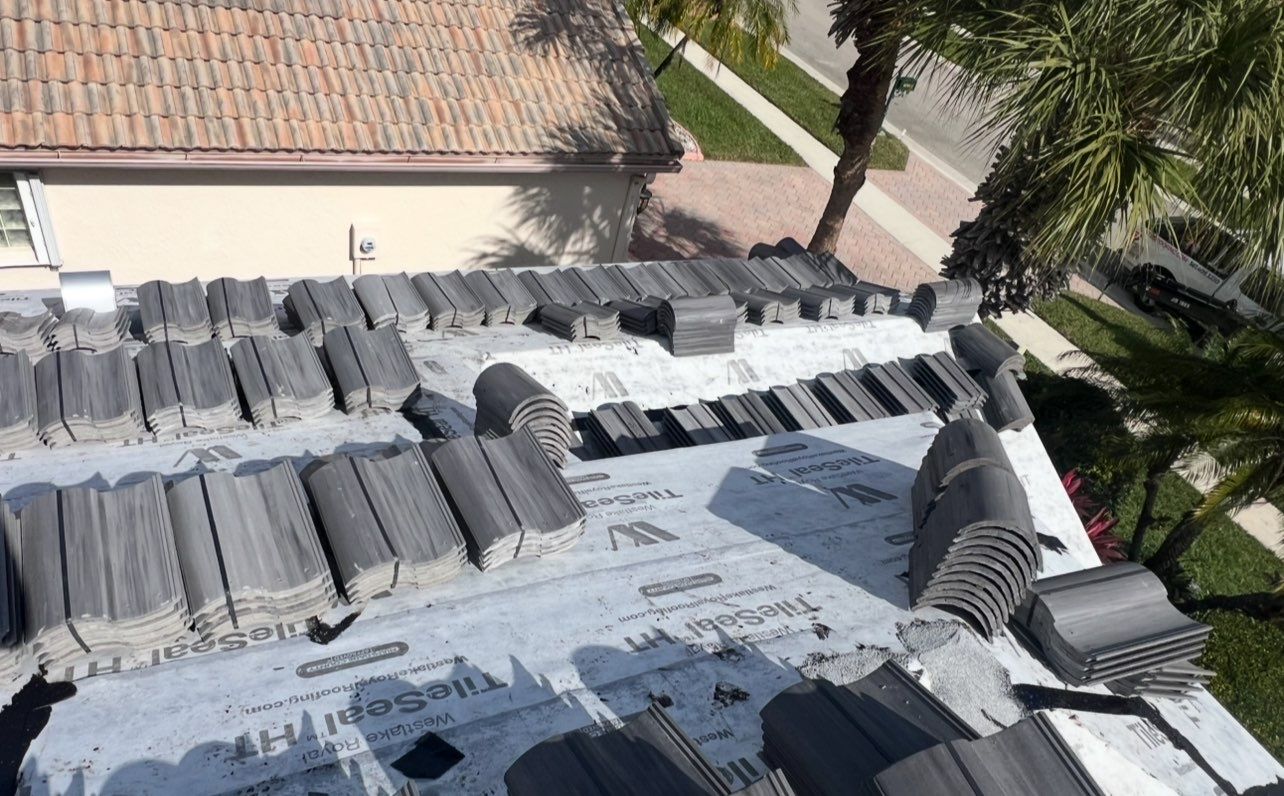 Residential Concrete Tile Roof Replacement and Fascia Repair in Boca Raton by Aastro Roofing