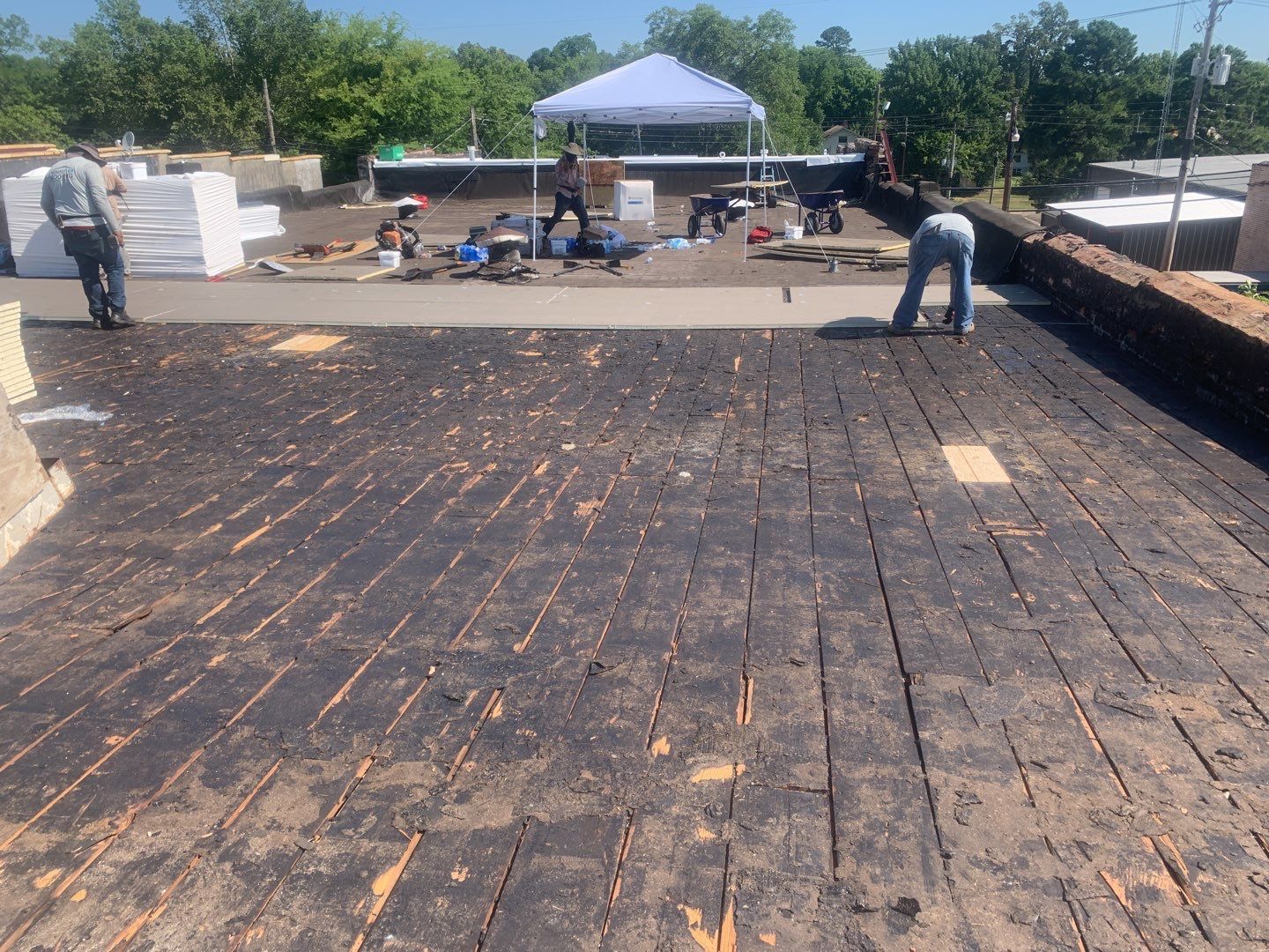Commercial Roofing Installation in DeQueen, AR, using 50 mil PVC by Hostetler Roofing
