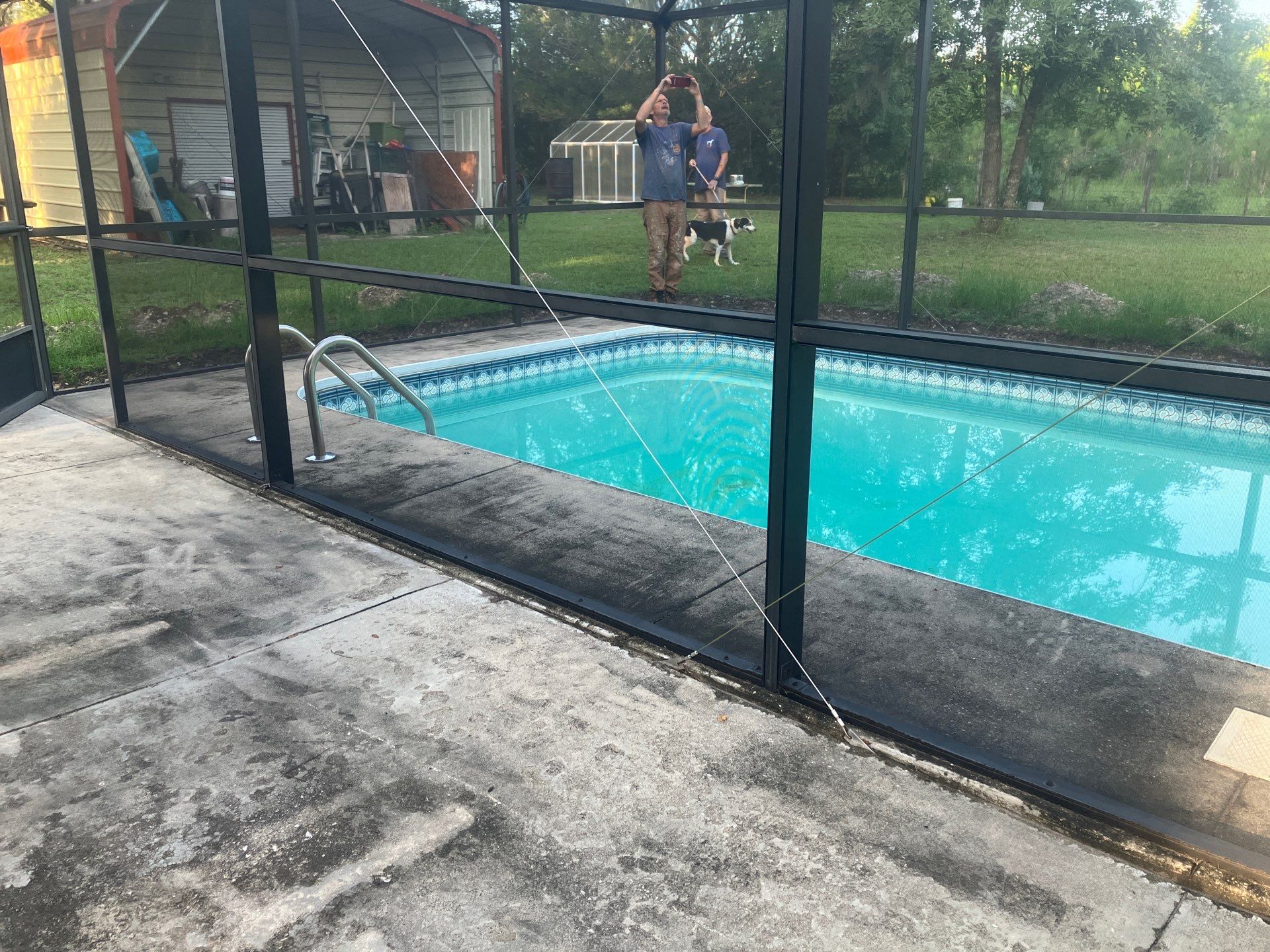 Pool Deck and Driveway in Pebble Beach by Cross Creek Concrete Coatings