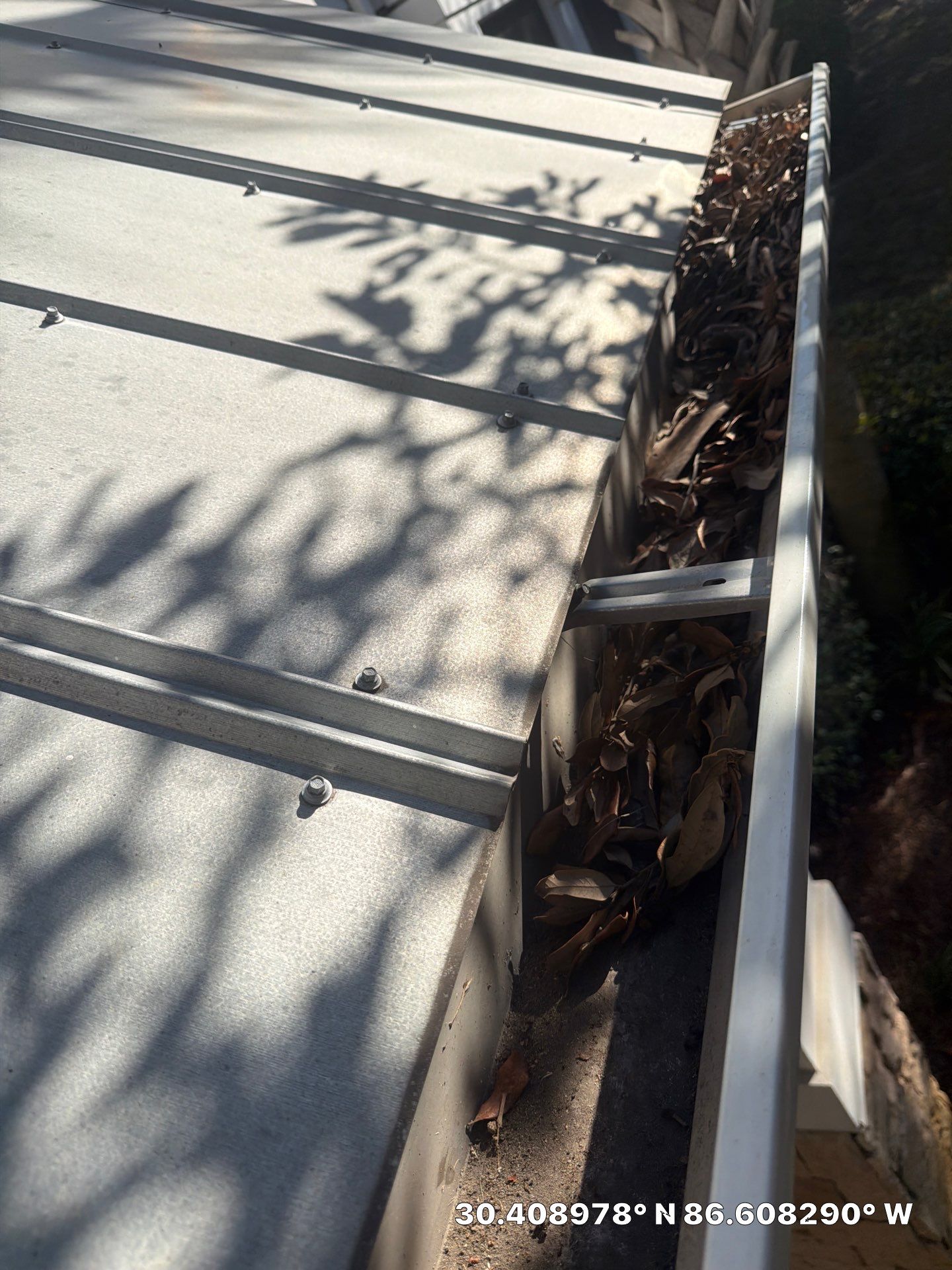 HOA gutter cleaning before photo.