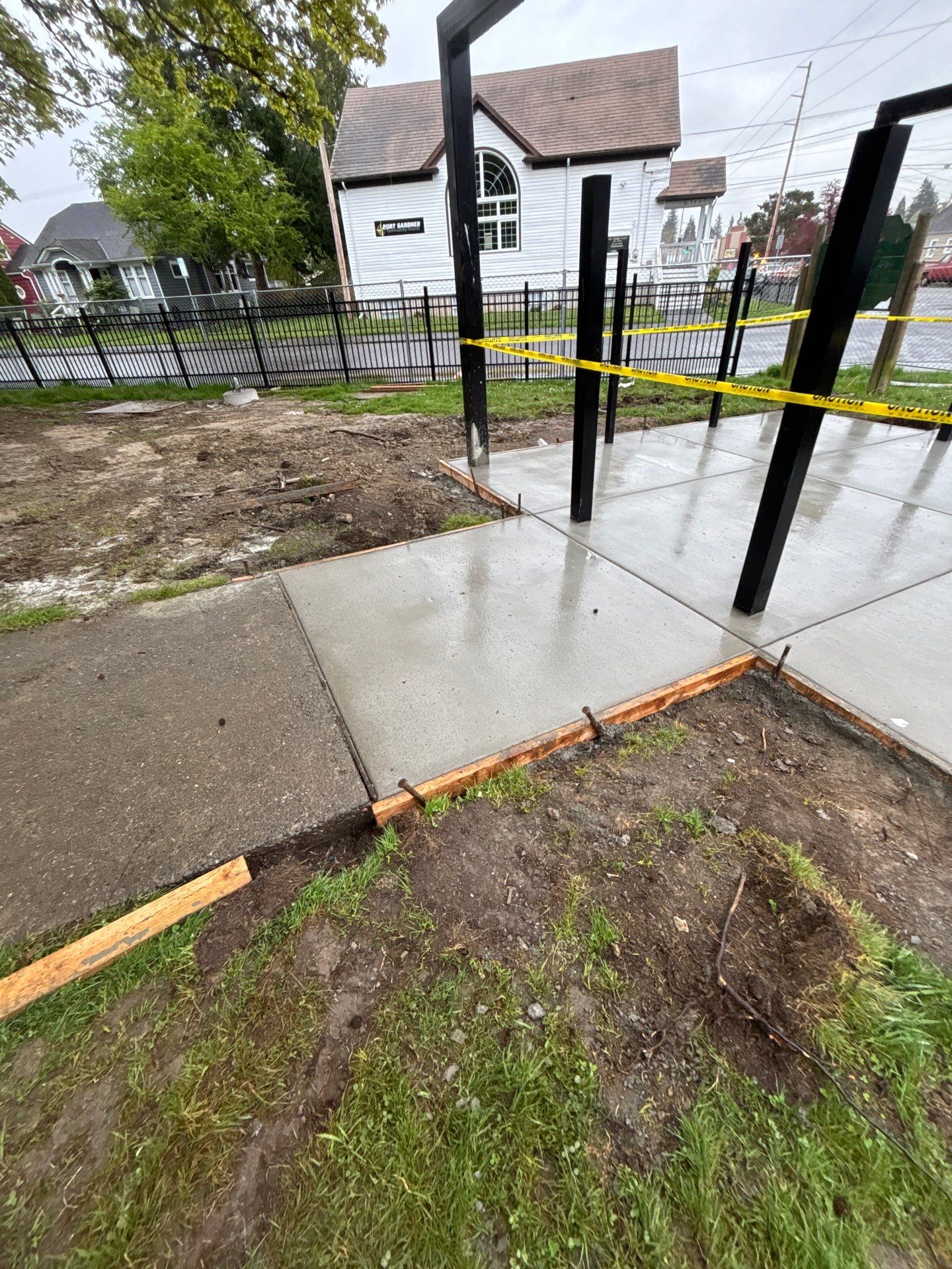 Concrete Patch Repair with Bollards | Clark Dog Park - Everett  by Jireh Asphalt & Concrete Inc 