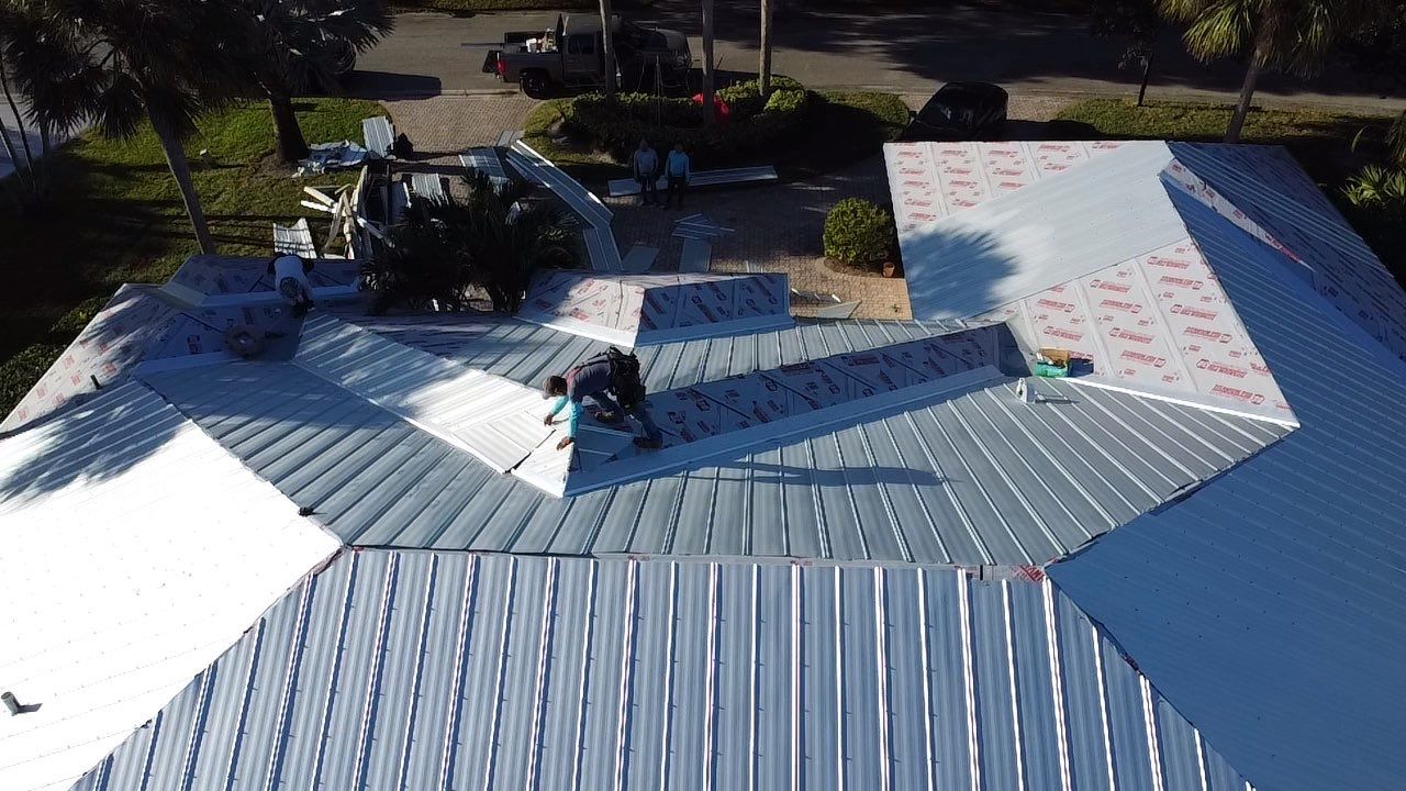 5-V Crimp Metal Roof Replacement by Sailfish Roofing