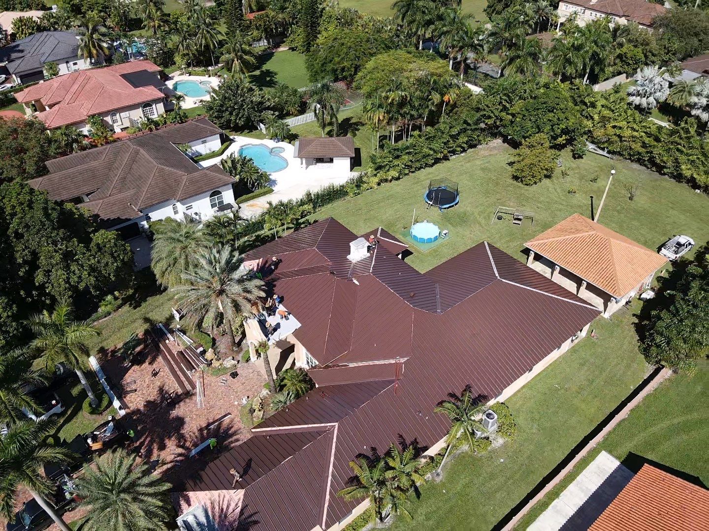 Metal Roof - Galvalume - Mansard Brown by Istueta Roofing