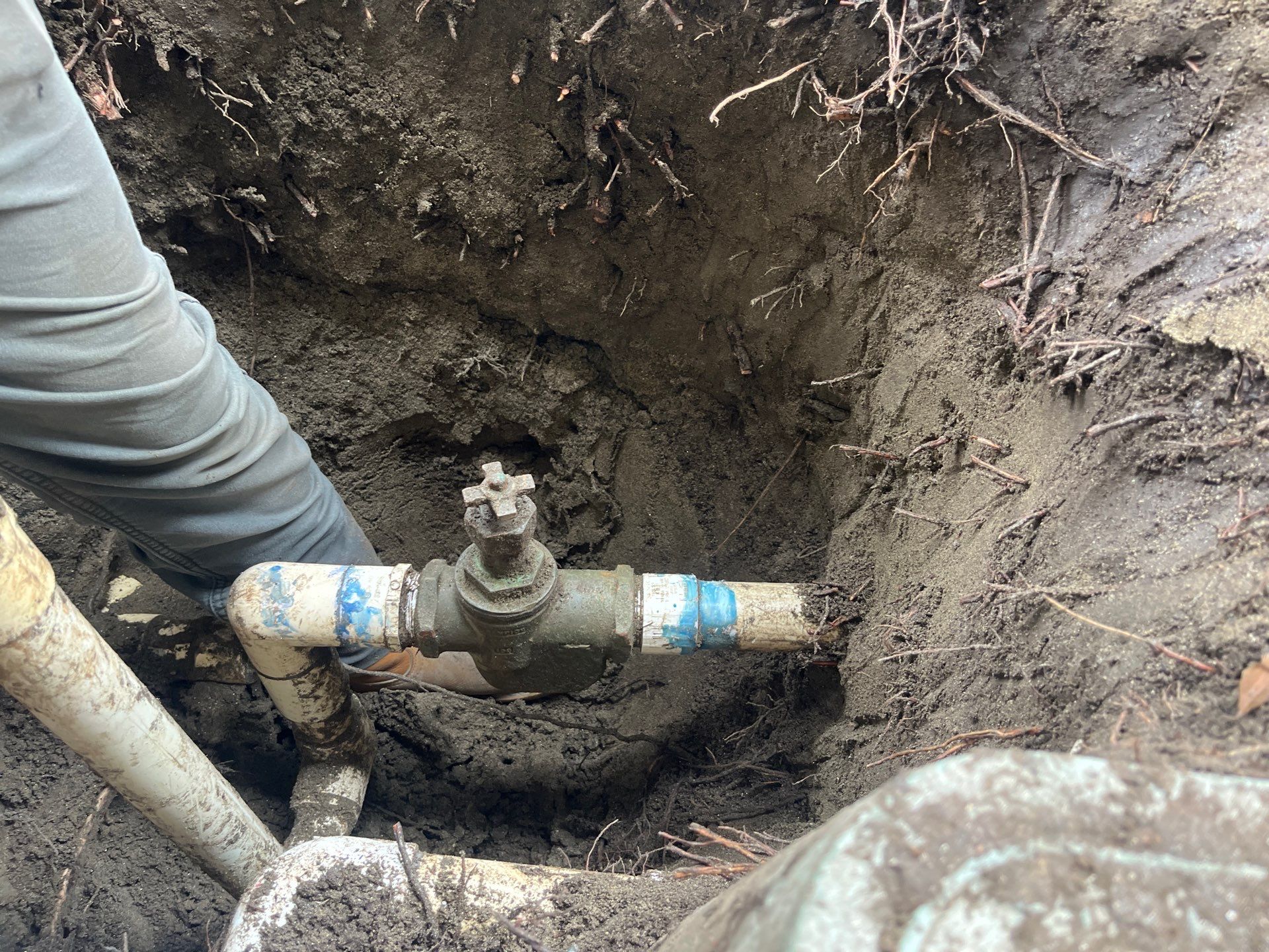 Installation of New Underground Piping by Us Plumbing 